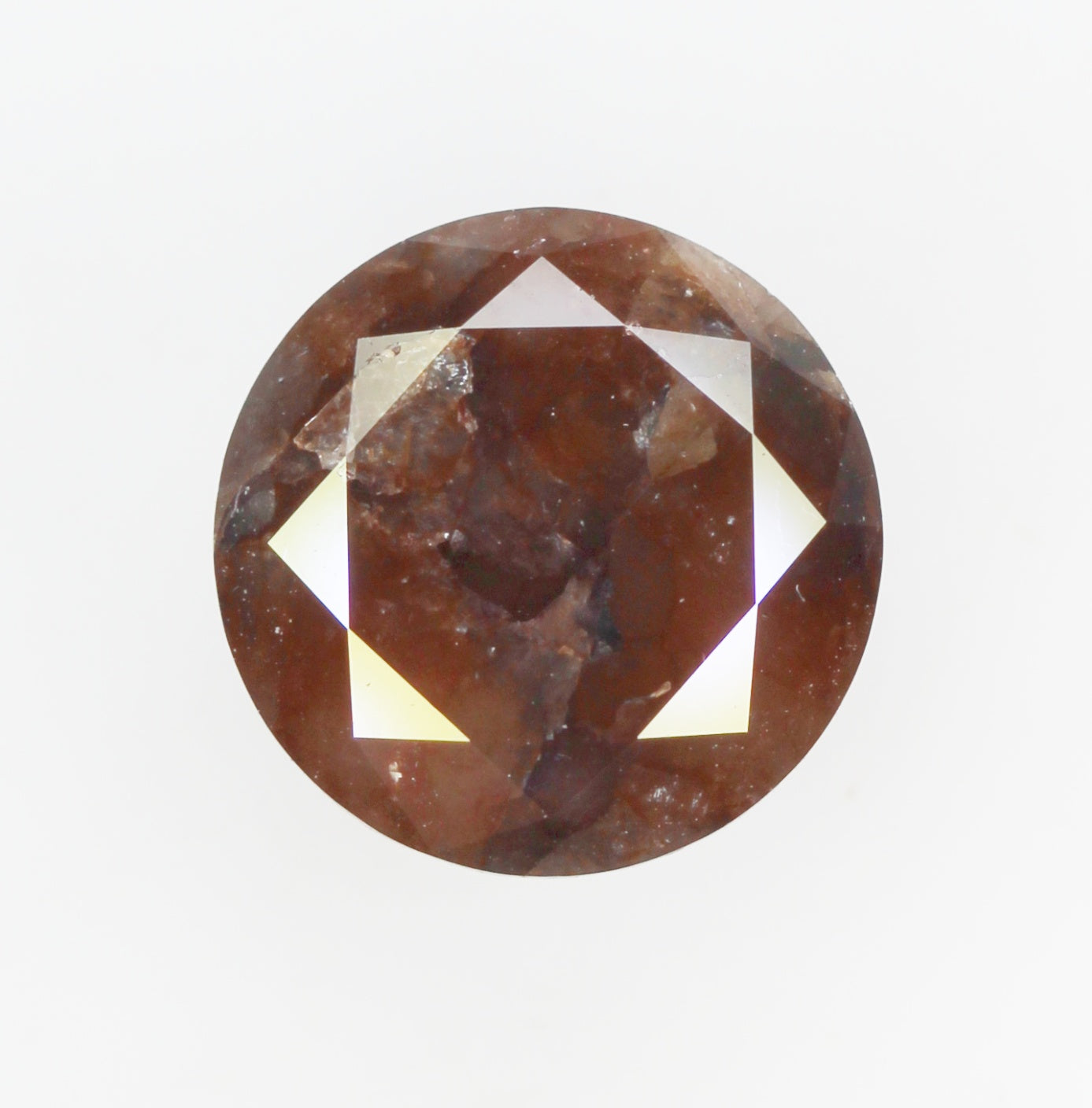 4.88 CT 10.5 MM Natural Round Brilliant cut Diamond Fancy Brown color Loose Diamond