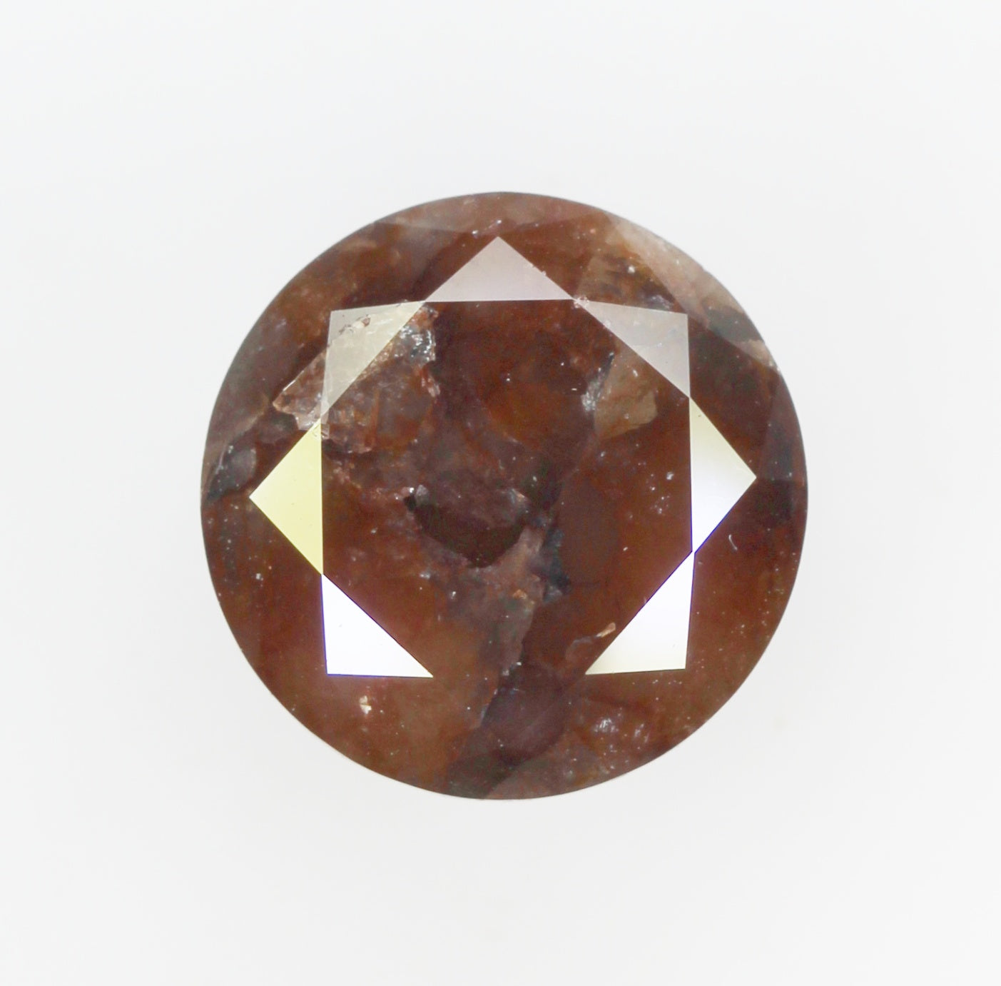 4.88 CT 10.5 MM Natural Round Brilliant cut Diamond Fancy Brown color Loose Diamond