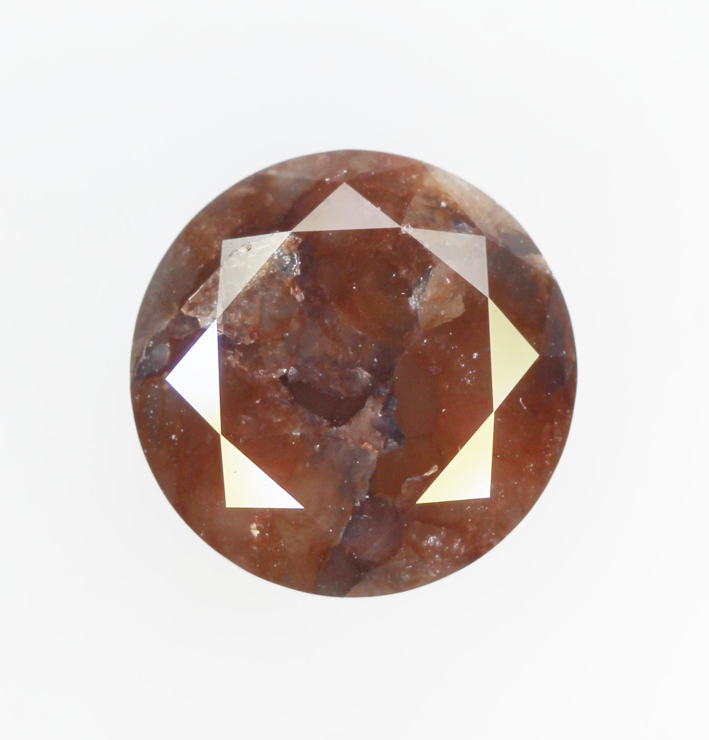 4.88 CT 10.5 MM Natural Round Brilliant cut Diamond Fancy Brown color Loose Diamond