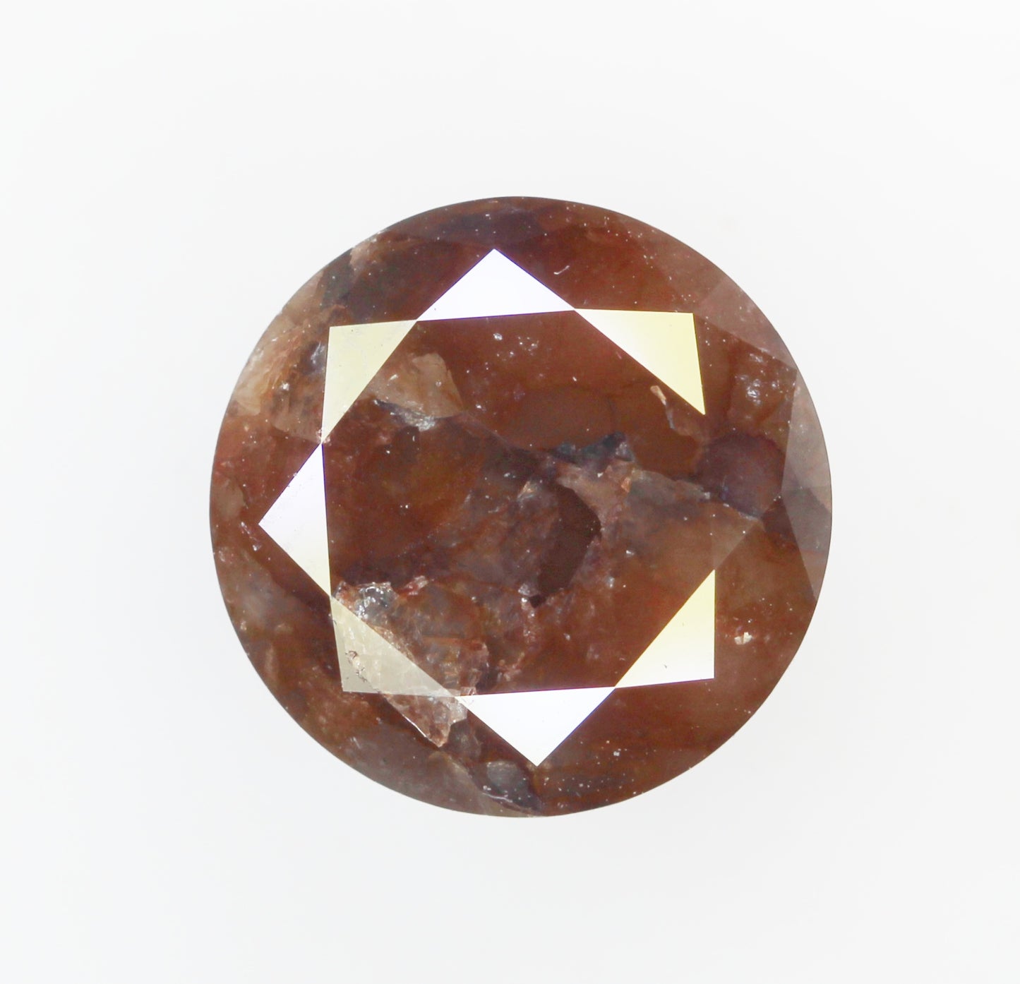 4.88 CT 10.5 MM Natural Round Brilliant cut Diamond Fancy Brown color Loose Diamond