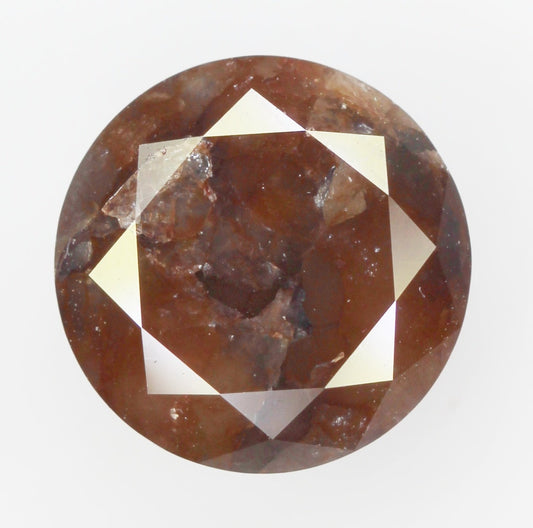 4.88 CT 10.5 MM Natural Round Brilliant cut Diamond Fancy Brown color Loose Diamond