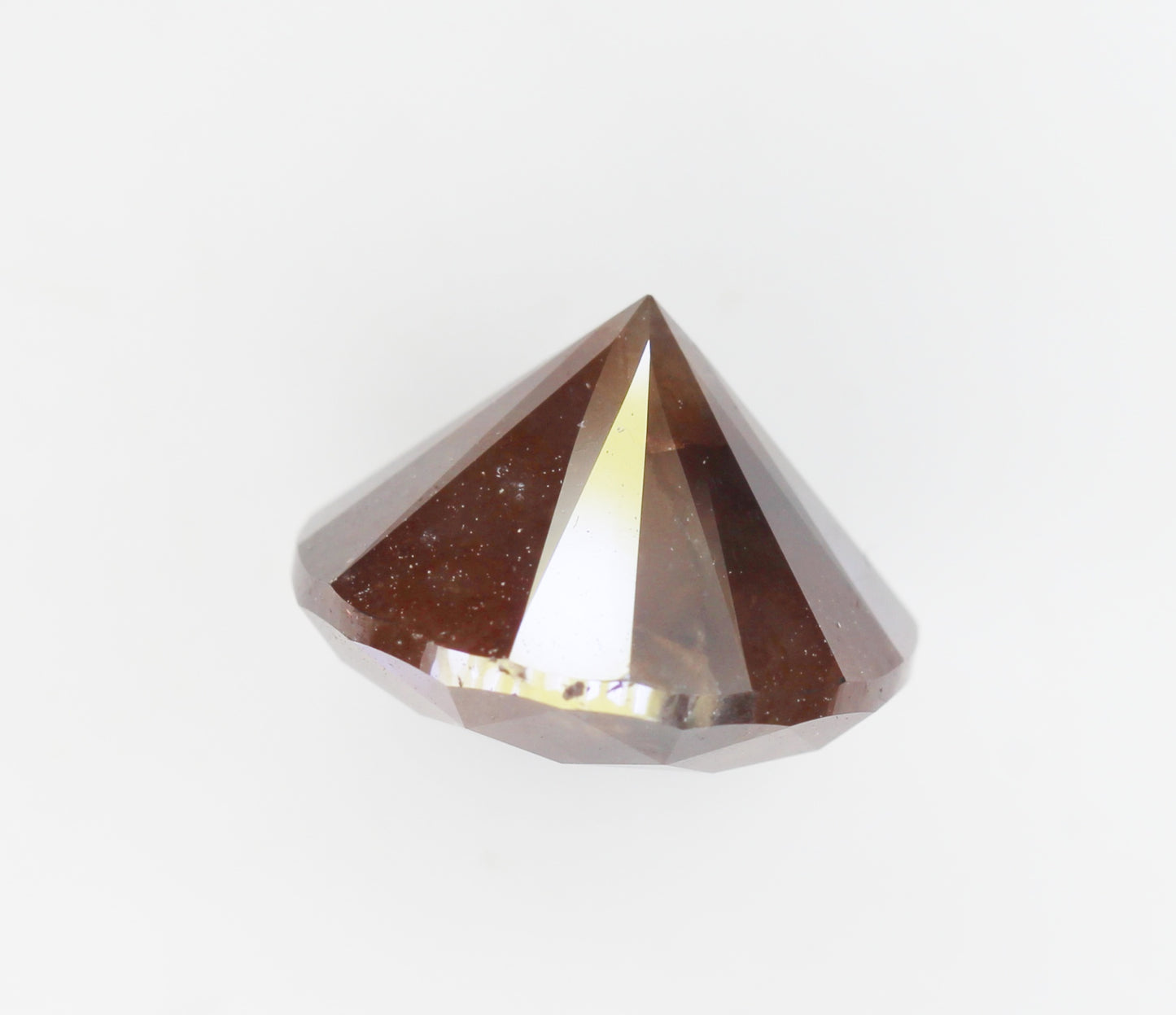 4.88 CT 10.5 MM Natural Round Brilliant cut Diamond Fancy Brown color Loose Diamond