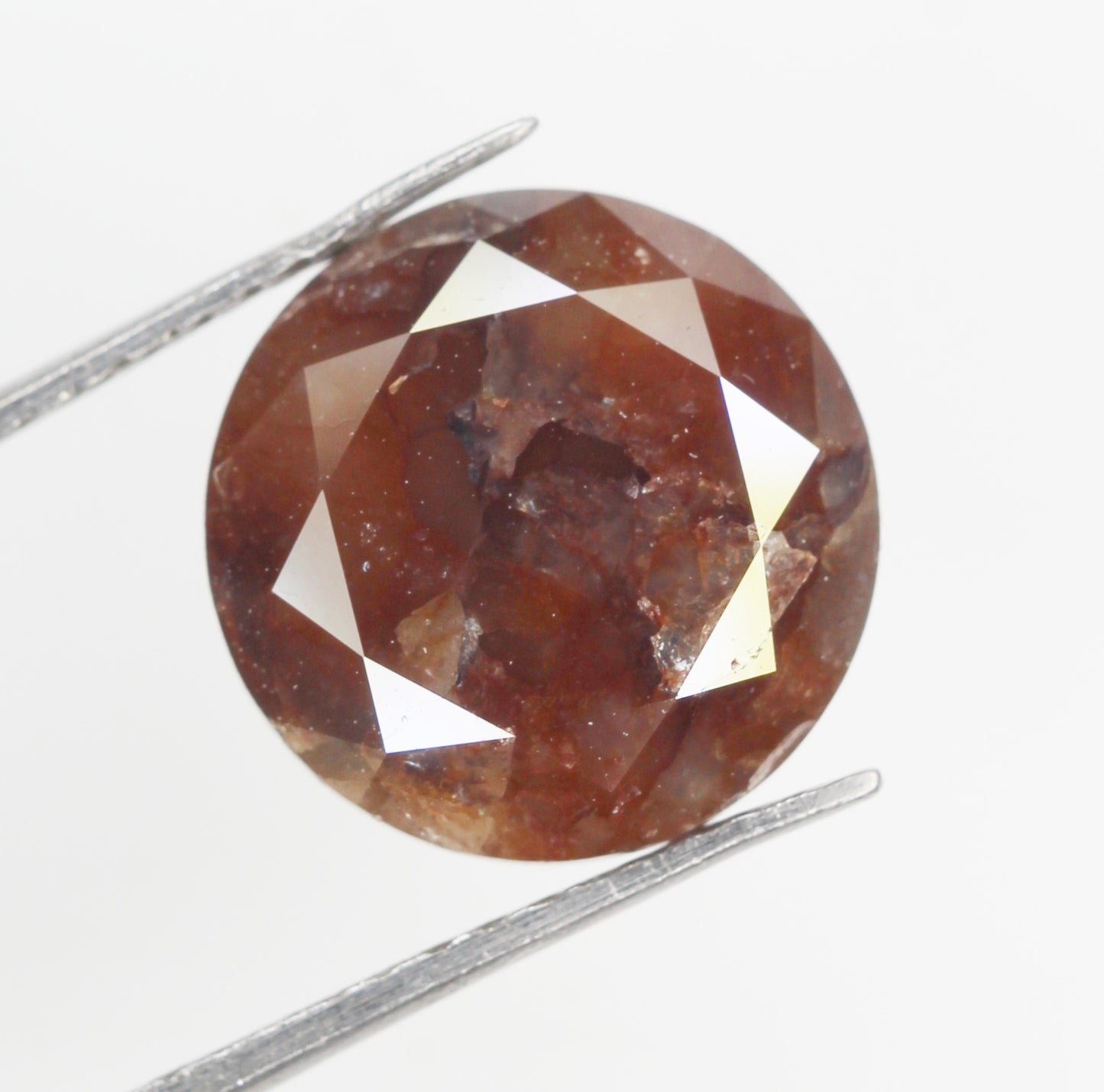 4.88 CT 10.5 MM Natural Round Brilliant cut Diamond Fancy Brown color Loose Diamond