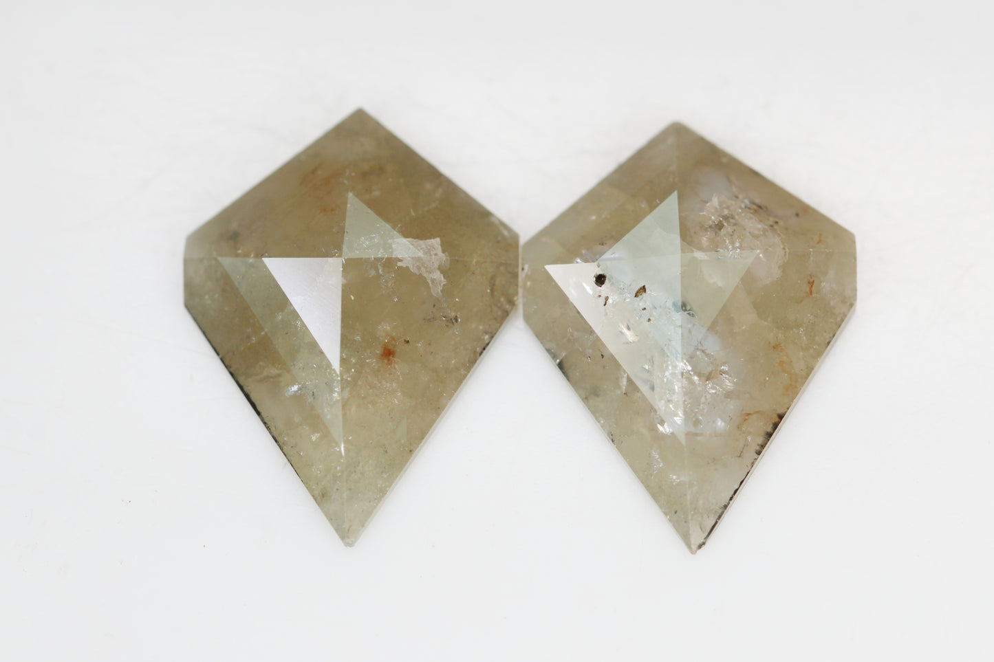 5.16 CT Natural Loose Diamond, Kite Pair Diamond, Grey Pair Diamond, Rustic Diamond, Kite Cut Diamond, Fancy Color Diamond, NJ255