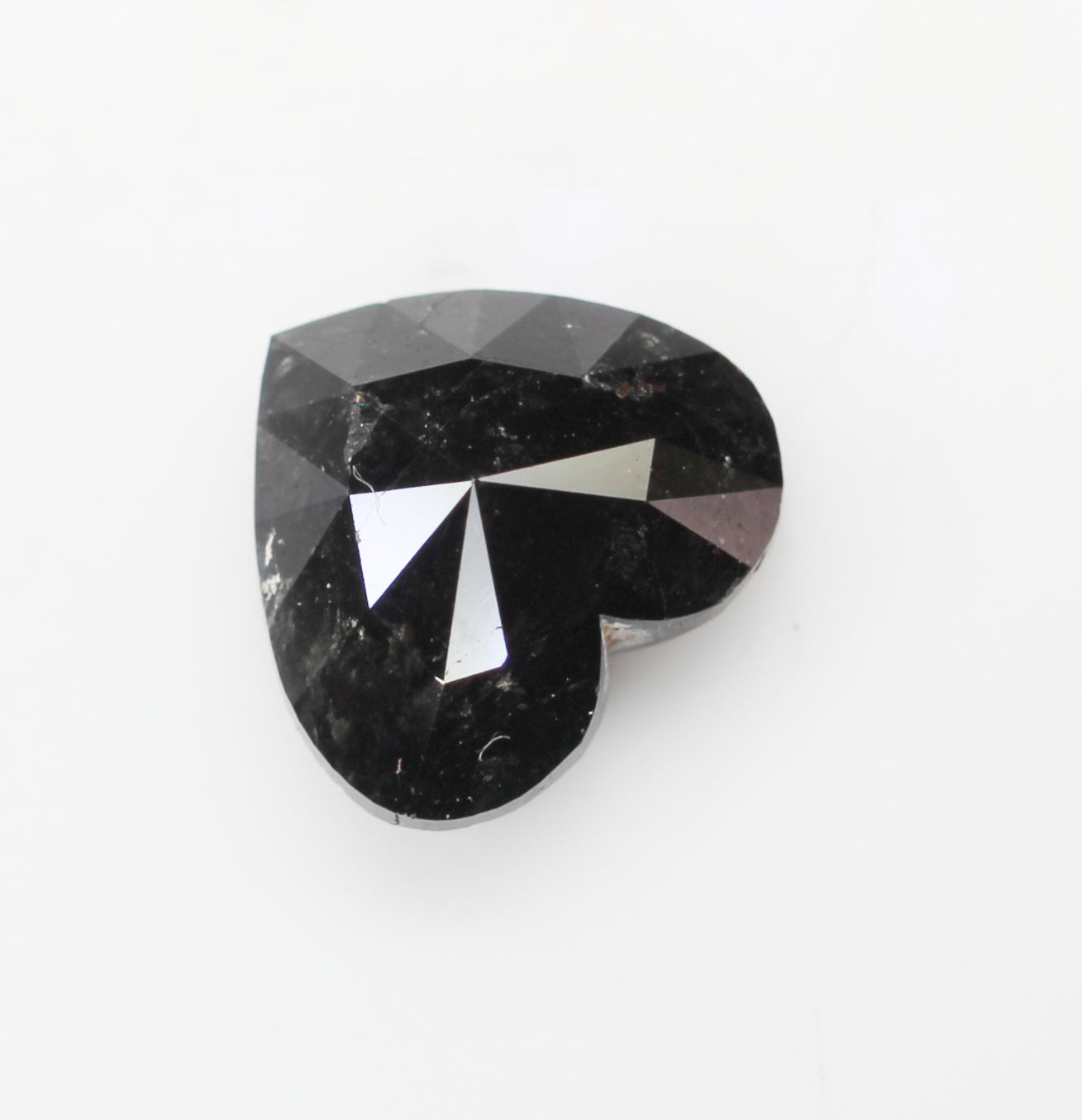 3.47 CT 9.0 X 10.0 MM Natural Loose Diamond Heart Diamond Natural Black color Rustic Diamond NJ283