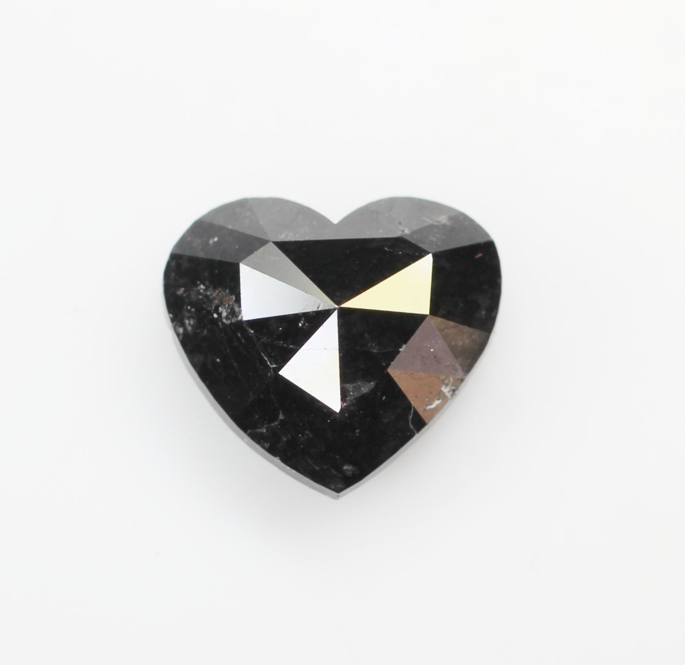 3.47 CT 9.0 X 10.0 MM Natural Loose Diamond Heart Diamond Natural Black color Rustic Diamond NJ283