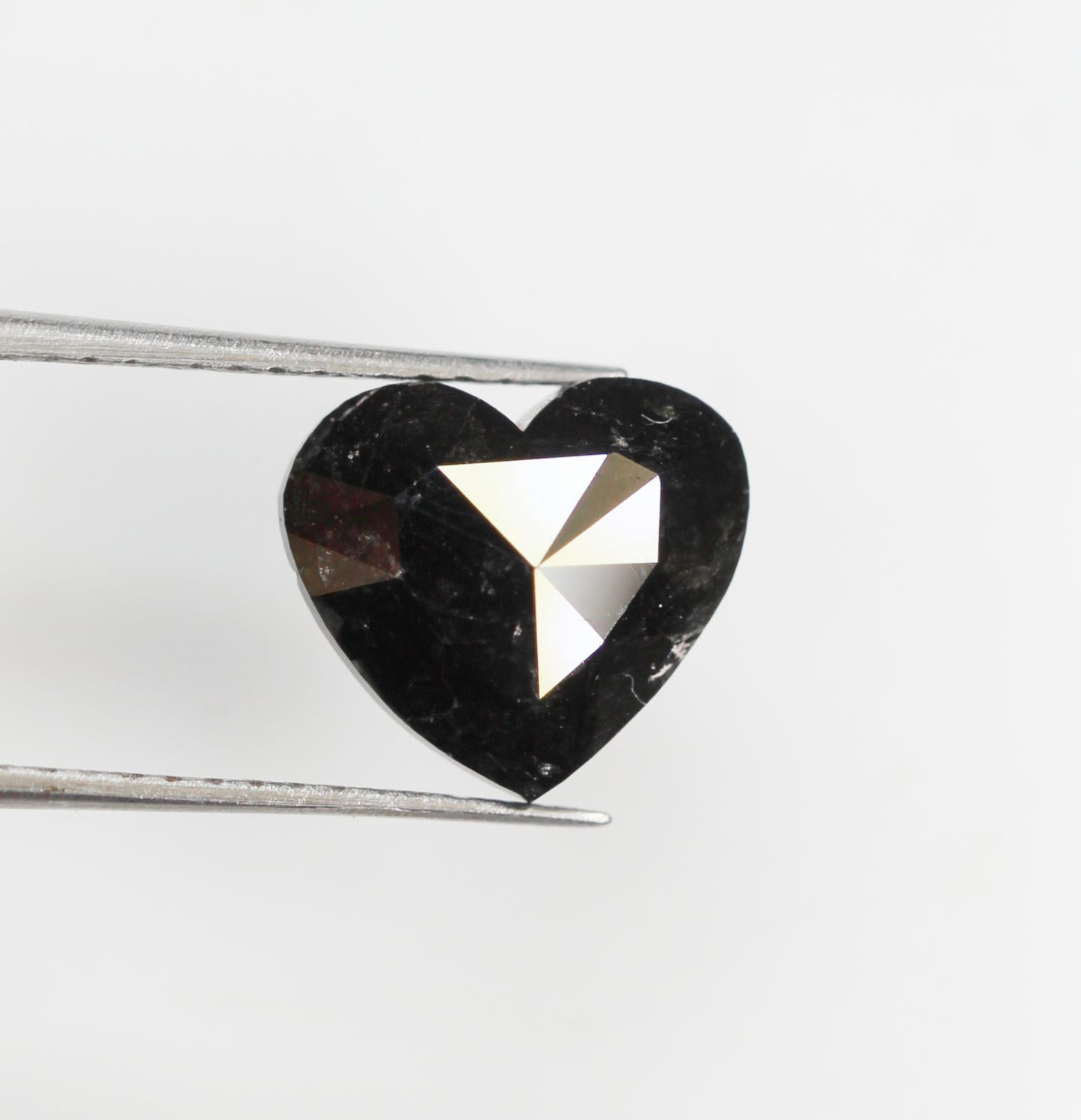 3.47 CT 9.0 X 10.0 MM Natural Loose Diamond Heart Diamond Natural Black color Rustic Diamond NJ283