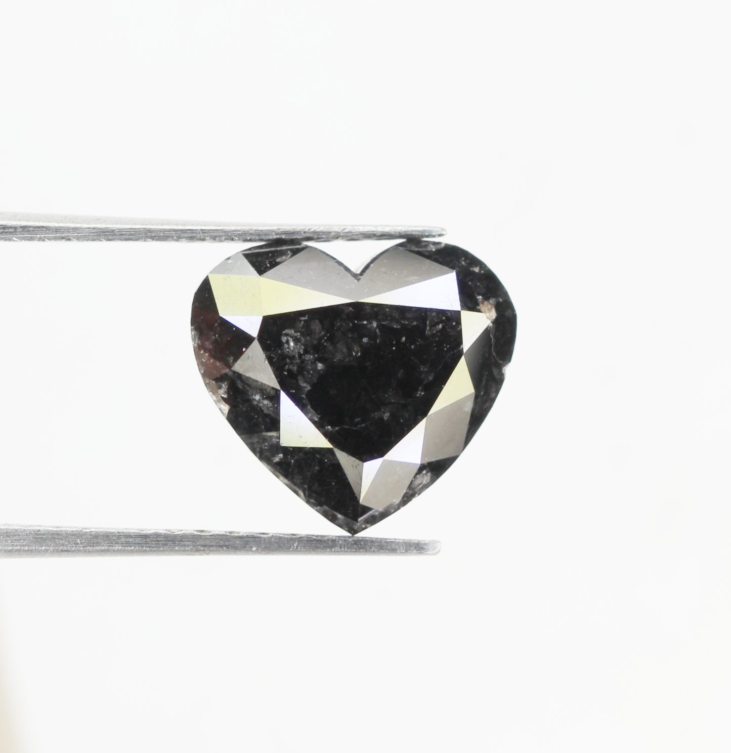 3.47 CT 9.0 X 10.0 MM Natural Loose Diamond Heart Diamond Natural Black color Rustic Diamond NJ283