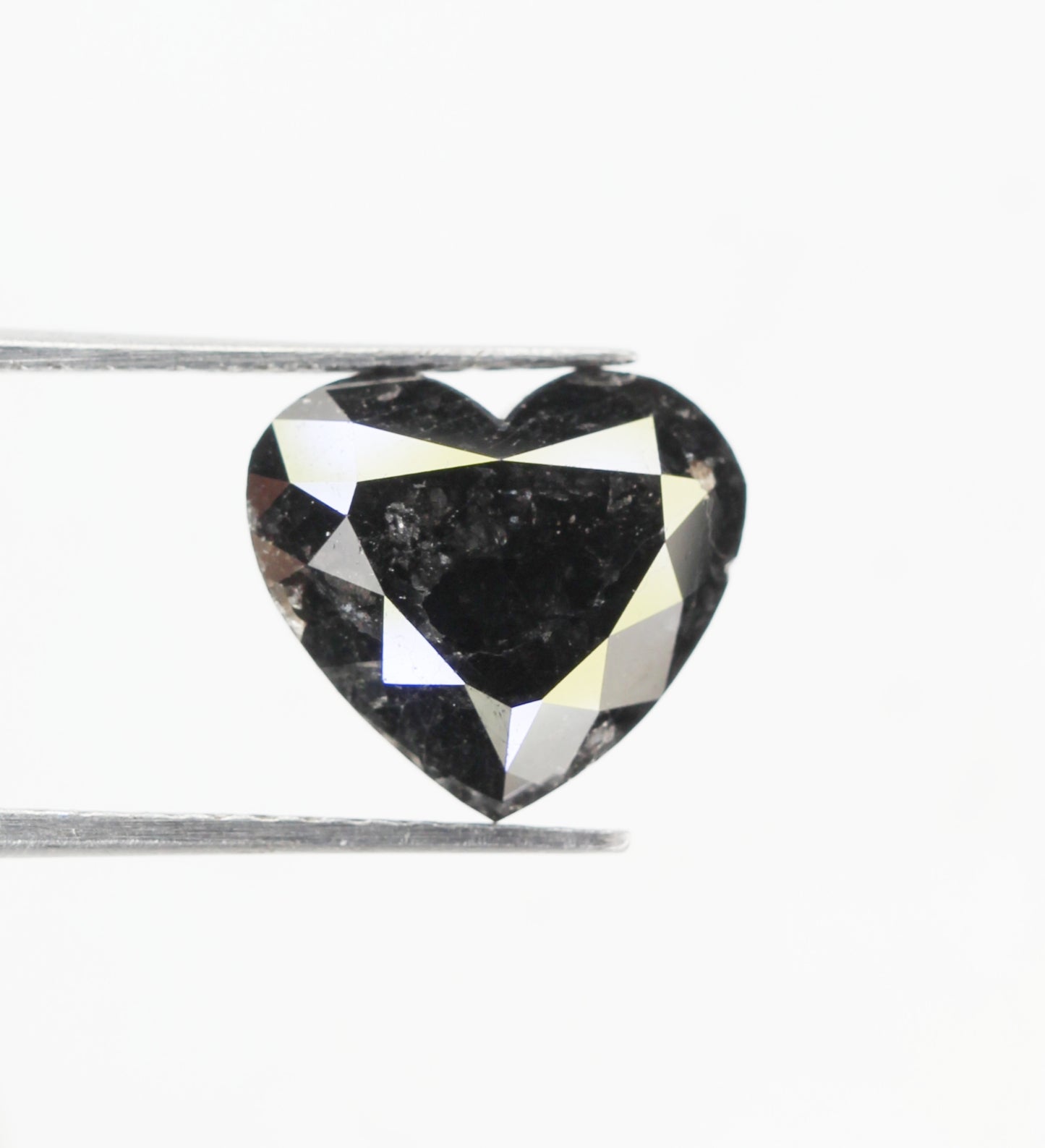 3.47 CT 9.0 X 10.0 MM Natural Loose Diamond Heart Diamond Natural Black color Rustic Diamond NJ283