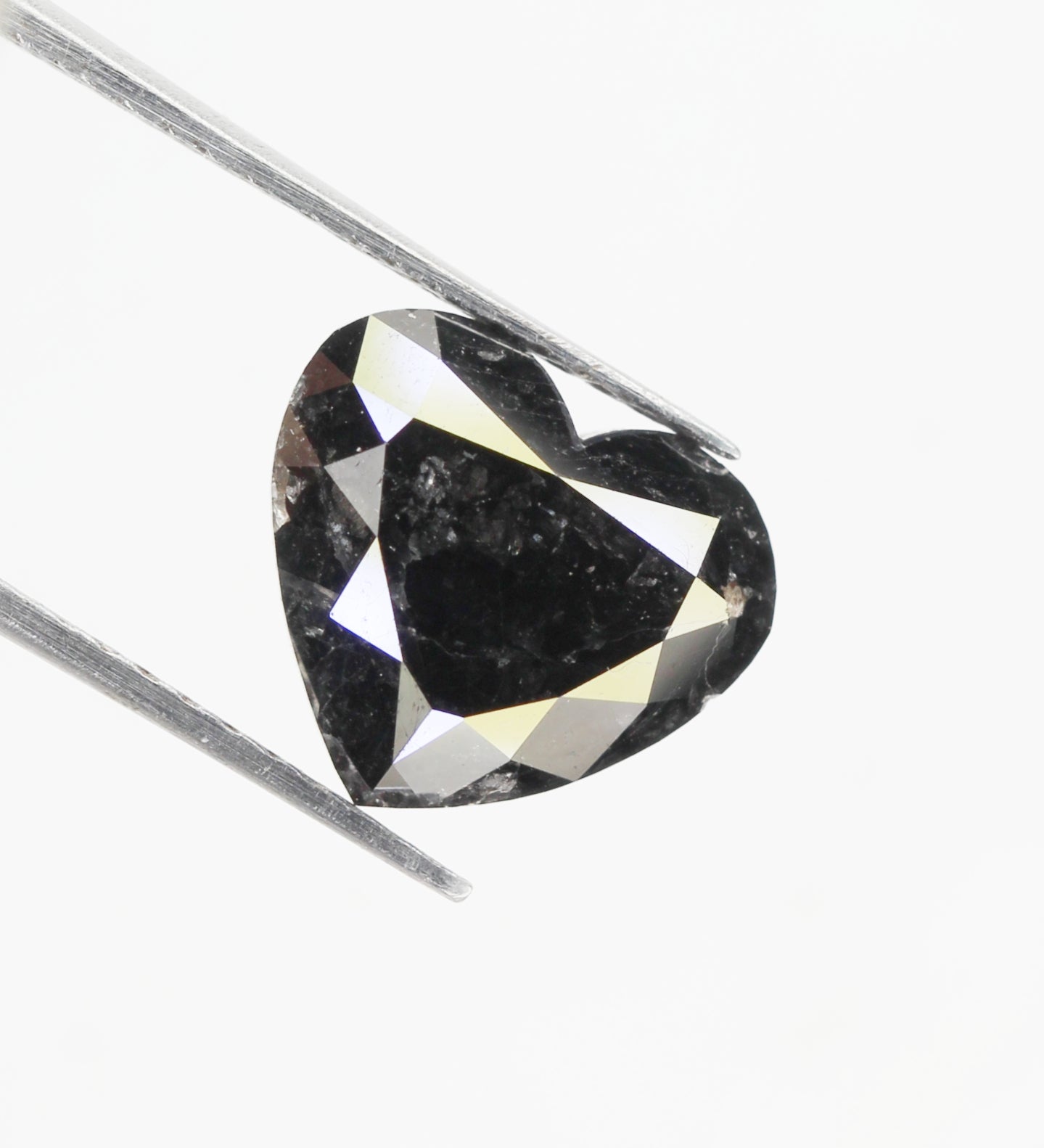 3.47 CT 9.0 X 10.0 MM Natural Loose Diamond Heart Diamond Natural Black color Rustic Diamond NJ283