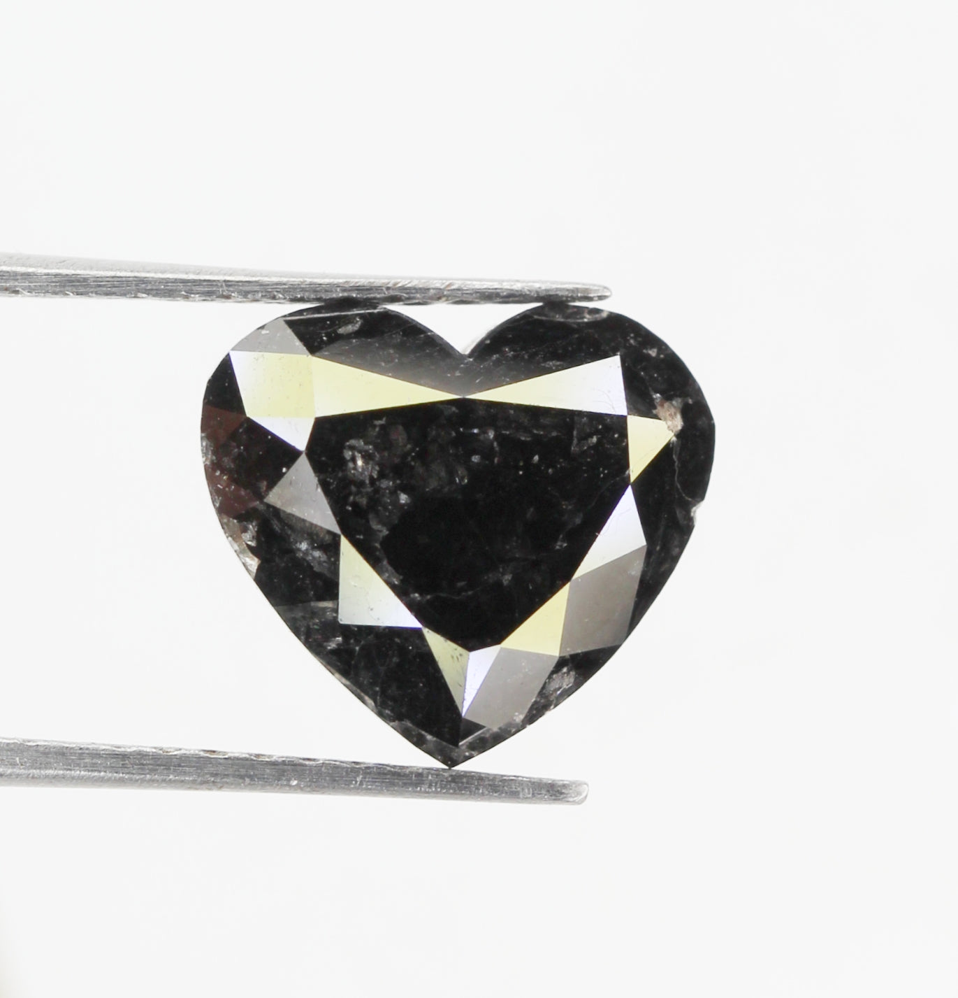 3.47 CT 9.0 X 10.0 MM Natural Loose Diamond Heart Diamond Natural Black color Rustic Diamond NJ283