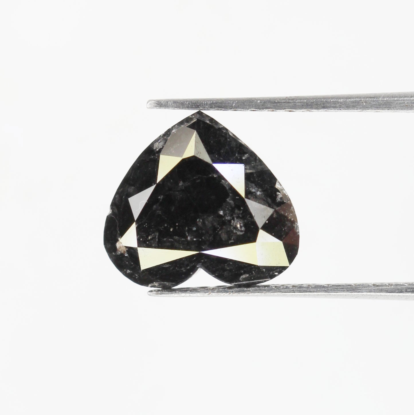 3.47 CT 9.0 X 10.0 MM Natural Loose Diamond Heart Diamond Natural Black color Rustic Diamond NJ283