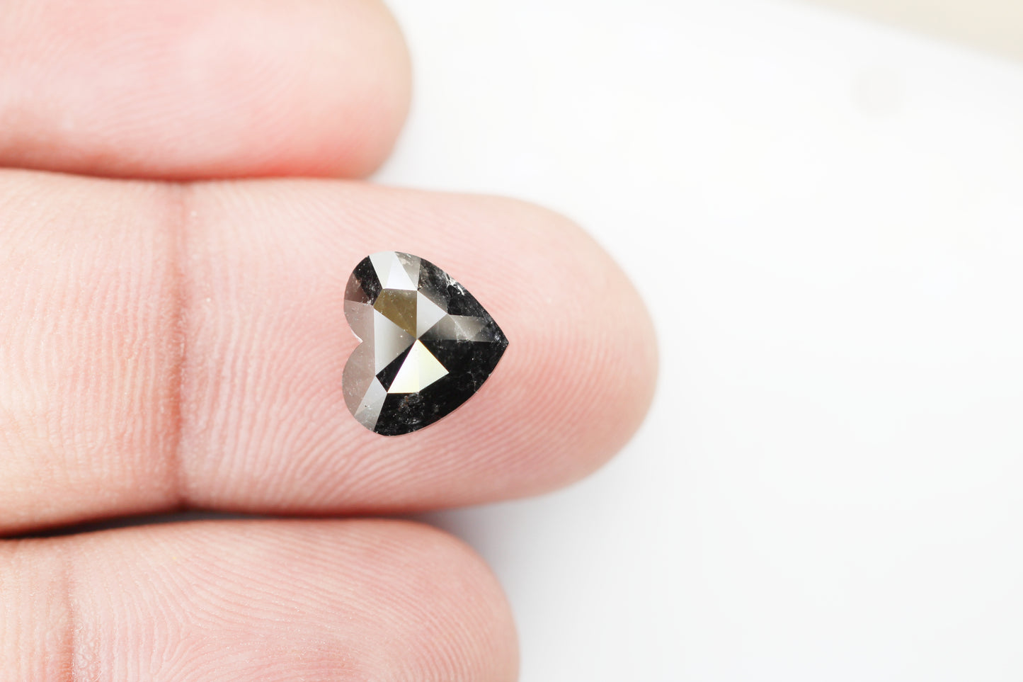 3.47 CT 9.0 X 10.0 MM Natural Loose Diamond Heart Diamond Natural Black color Rustic Diamond NJ283