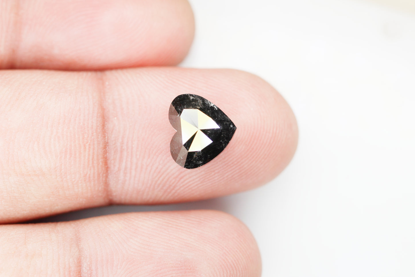 3.47 CT 9.0 X 10.0 MM Natural Loose Diamond Heart Diamond Natural Black color Rustic Diamond NJ283