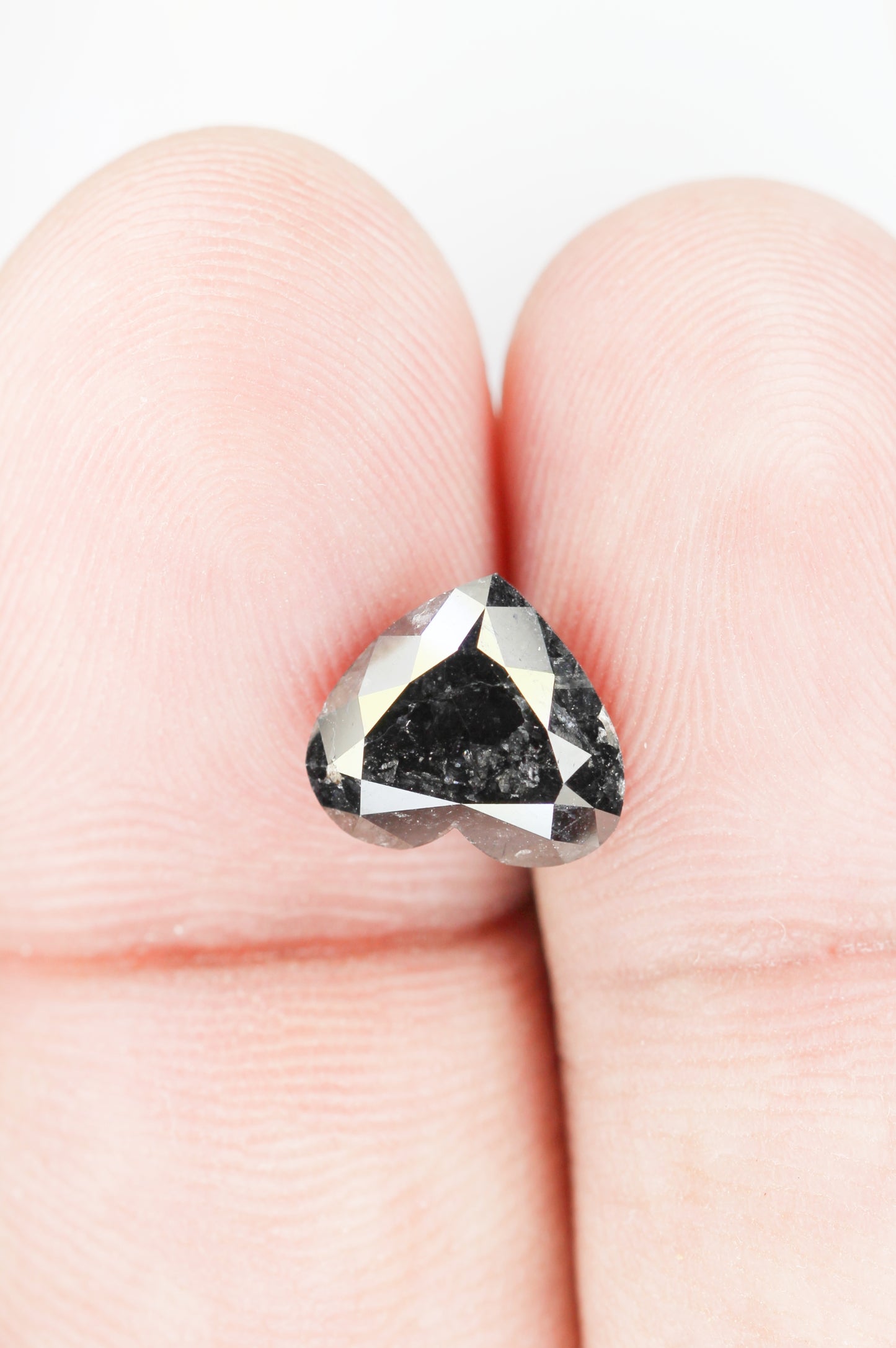 3.47 CT 9.0 X 10.0 MM Natural Loose Diamond Heart Diamond Natural Black color Rustic Diamond NJ283