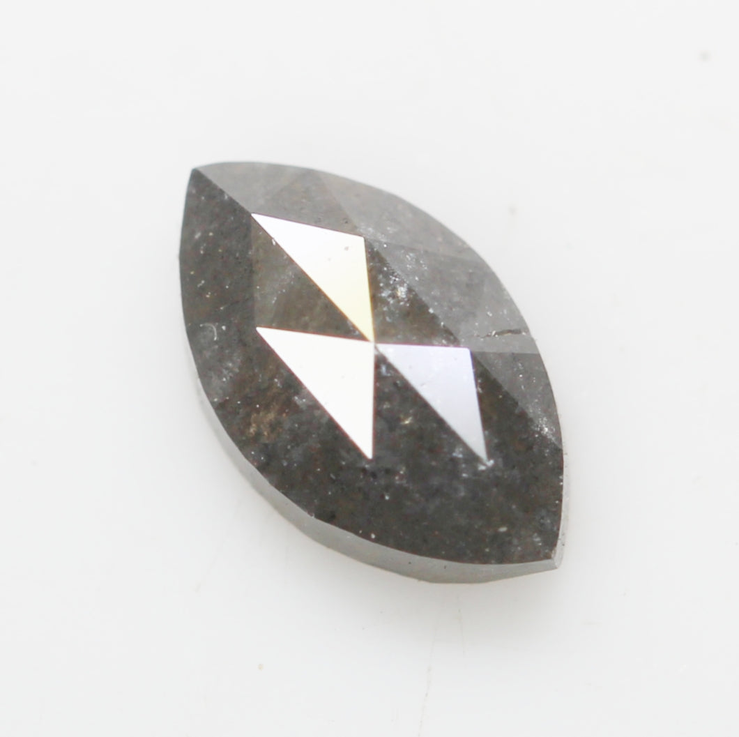 0.73 CT Geometric Marquise Shape Grey Salt And pepper diamond Natural Loose Diamond SKU: NJ317