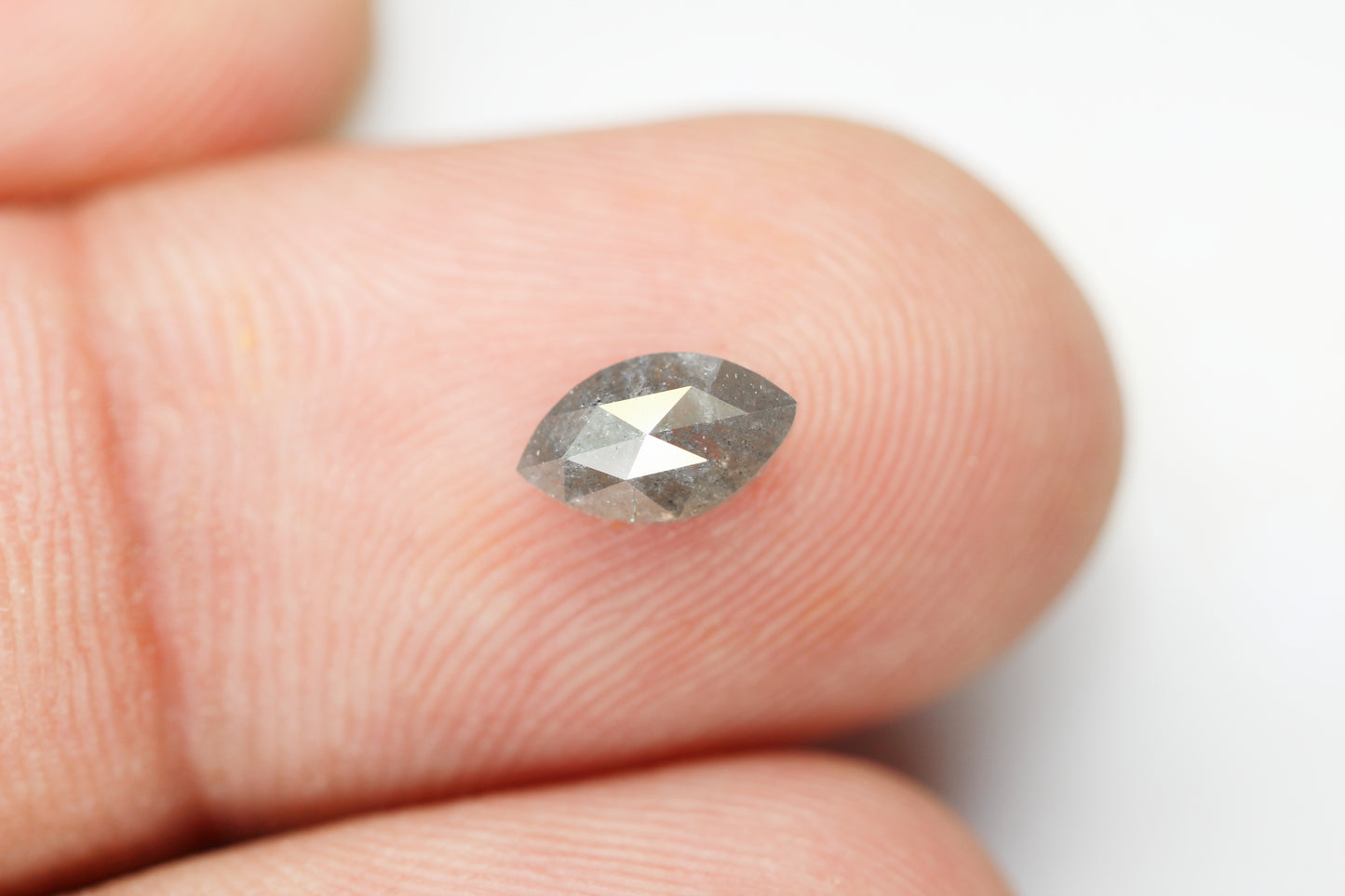 0.73 CT Geometric Marquise Shape Grey Salt And pepper diamond Natural Loose Diamond SKU: NJ317