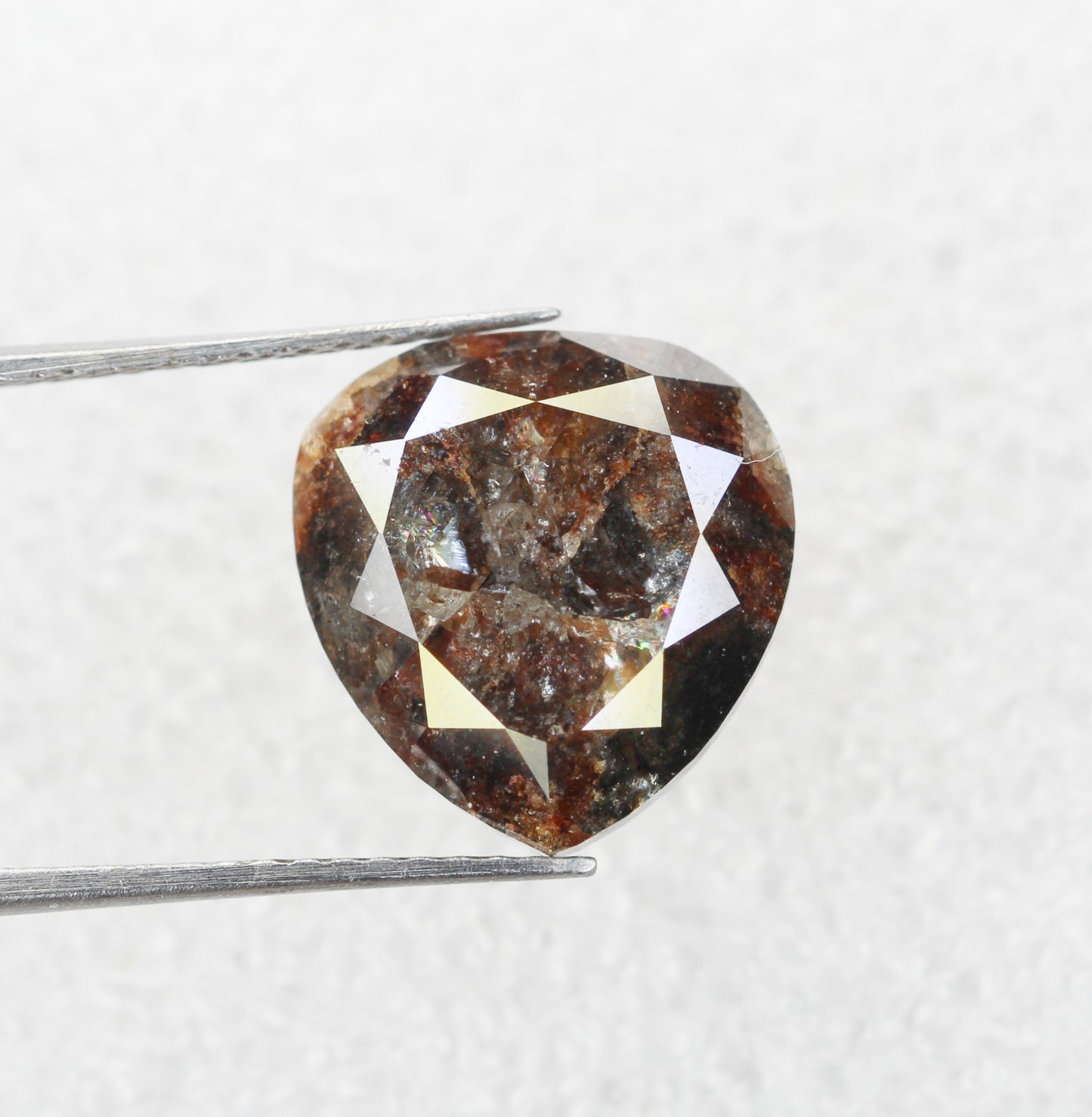 8.15 Ct Natural Loose Diamond, Pear Diamond, Brown Diamond, Polished Diamond, Real Diamond, Rustic Diamond, Antique Diamond NJ470