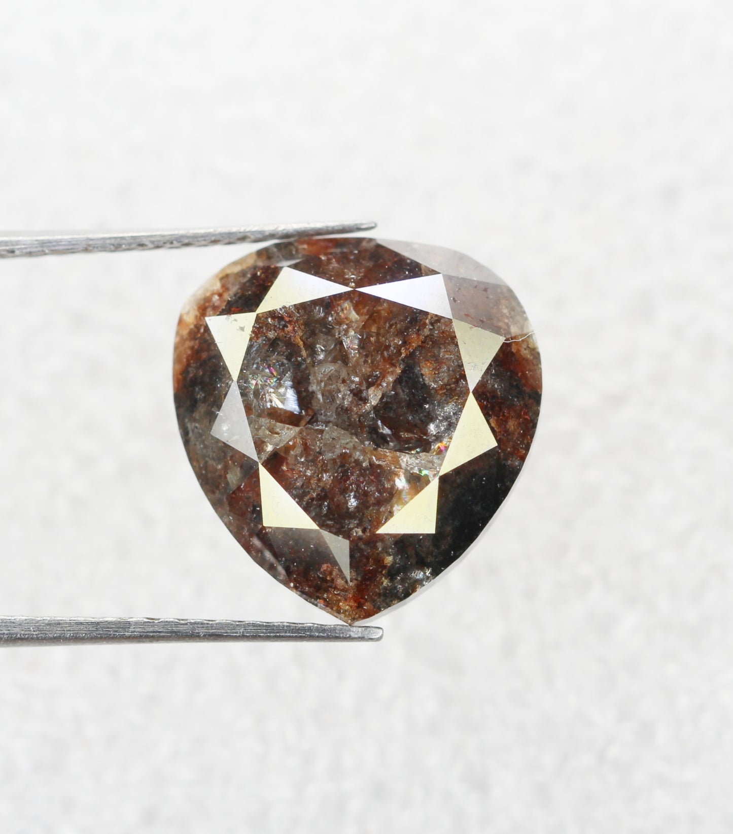 8.15 Ct Natural Loose Diamond, Pear Diamond, Brown Diamond, Polished Diamond, Real Diamond, Rustic Diamond, Antique Diamond NJ470