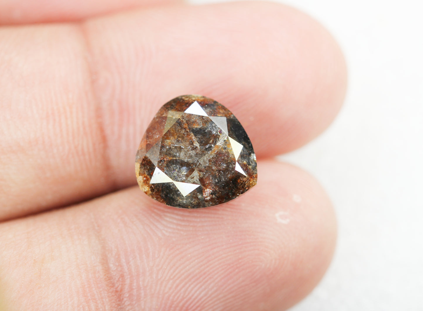 8.15 Ct Natural Loose Diamond, Pear Diamond, Brown Diamond, Polished Diamond, Real Diamond, Rustic Diamond, Antique Diamond NJ470