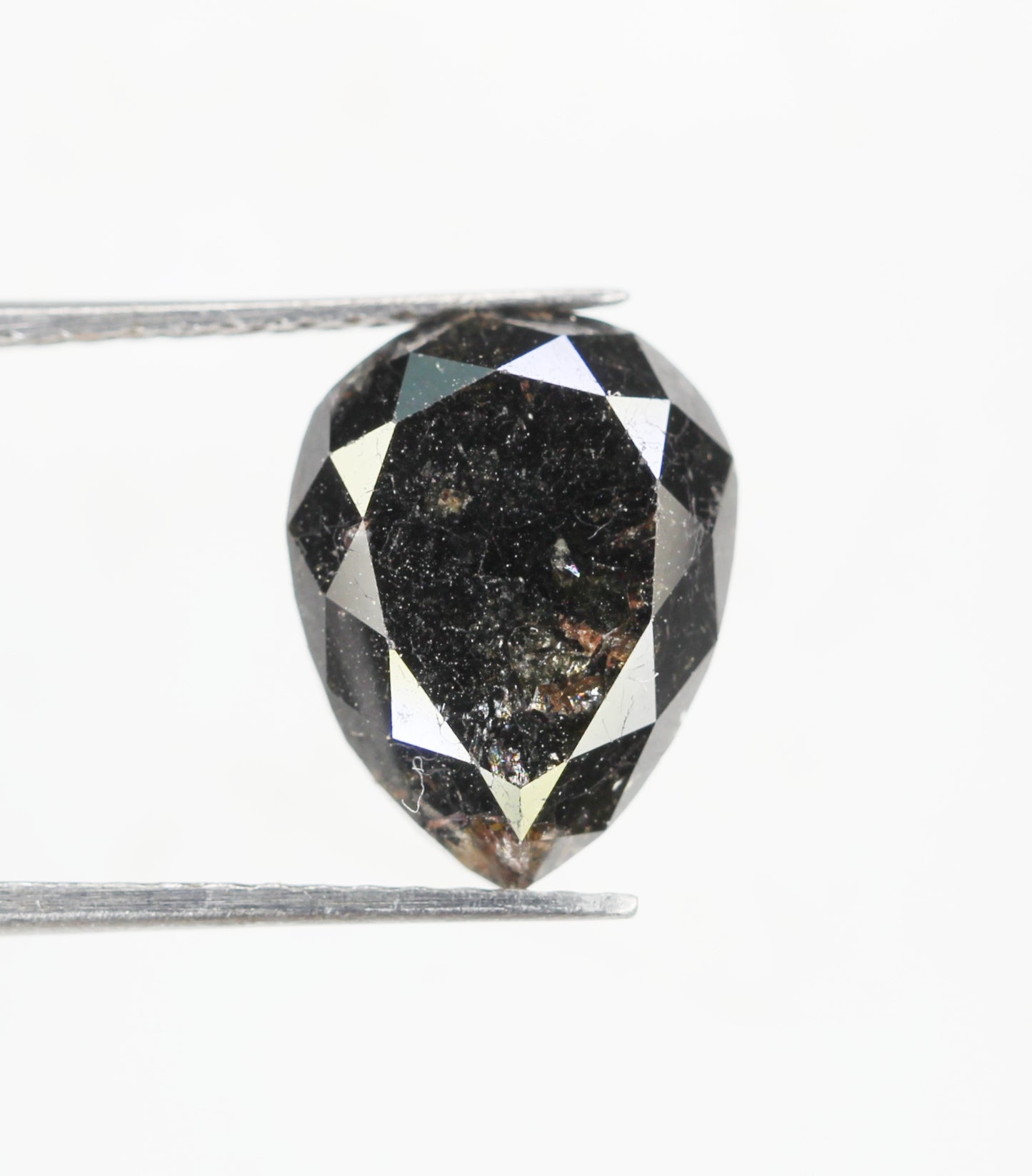 4.02 Ct Natural Loose Diamond, Pear Diamond, Brown Diamond, Polished Diamond, Real Diamond, Rustic Diamond, Antique Diamond NJ473