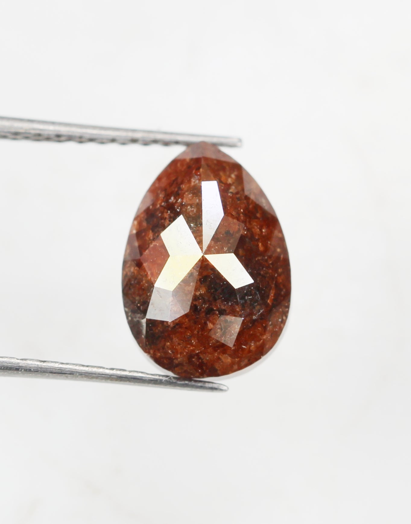 3.26 Ct Natural Loose Diamond, Pear Diamond, Brown Diamond, Polished Diamond, Real Diamond, Rustic Diamond, Antique Diamond NJ477