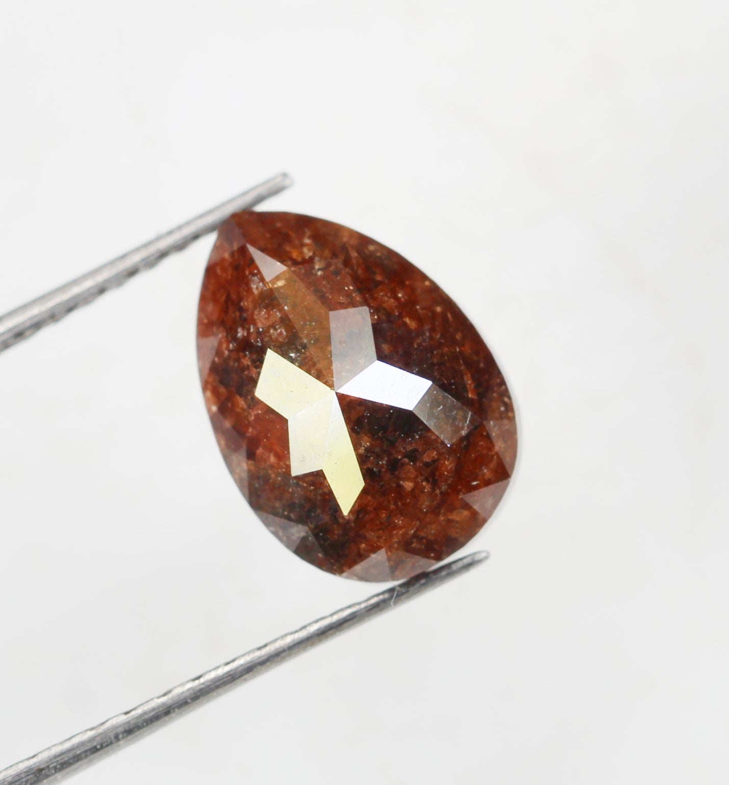 3.26 Ct Natural Loose Diamond, Pear Diamond, Brown Diamond, Polished Diamond, Real Diamond, Rustic Diamond, Antique Diamond NJ477