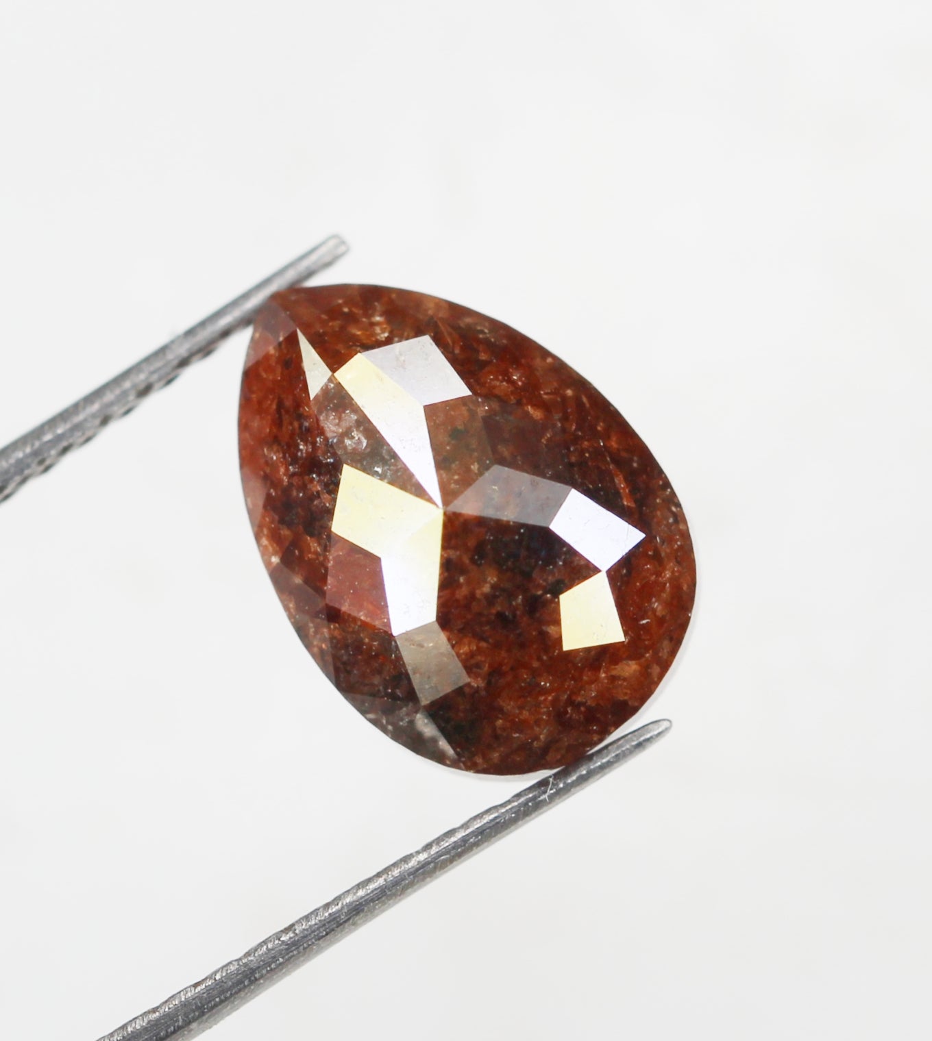 3.26 Ct Natural Loose Diamond, Pear Diamond, Brown Diamond, Polished Diamond, Real Diamond, Rustic Diamond, Antique Diamond NJ477