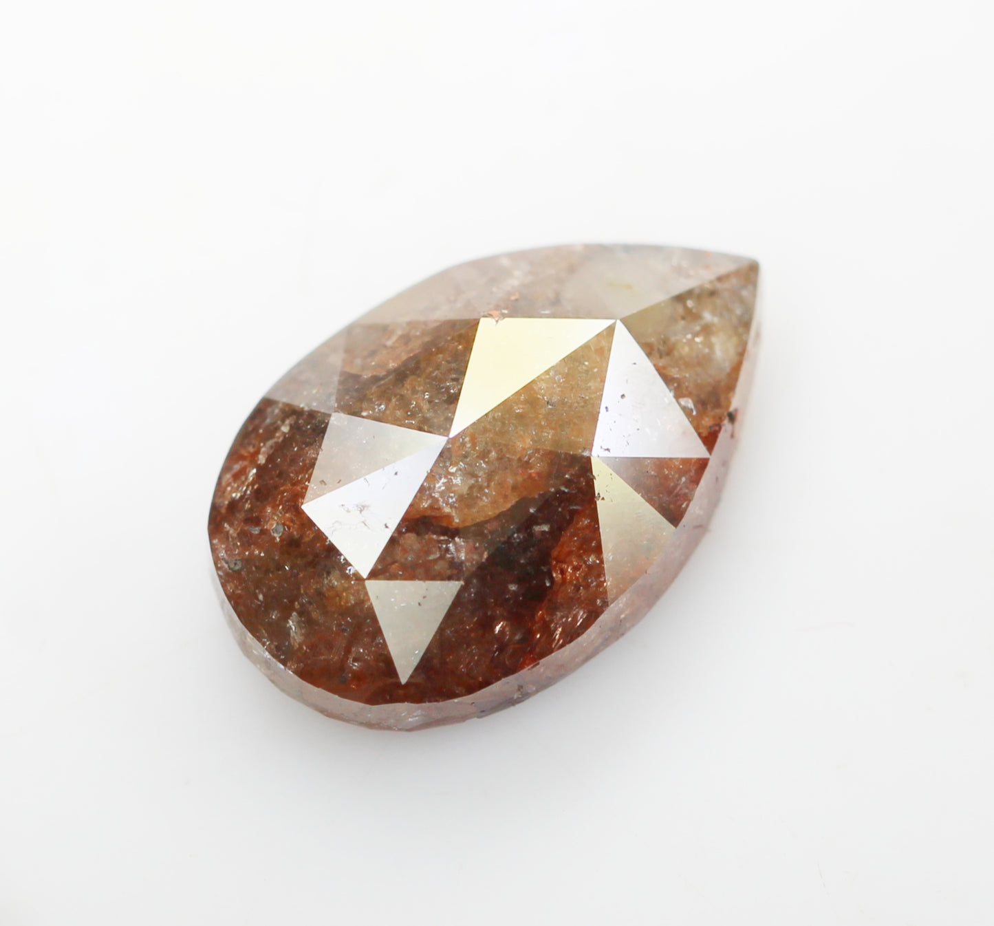 4.51 Ct Natural Loose Diamond, Pear Diamond, Brown Diamond, Polished Diamond, Real Diamond, Rustic Diamond, Antique Diamond NJ492