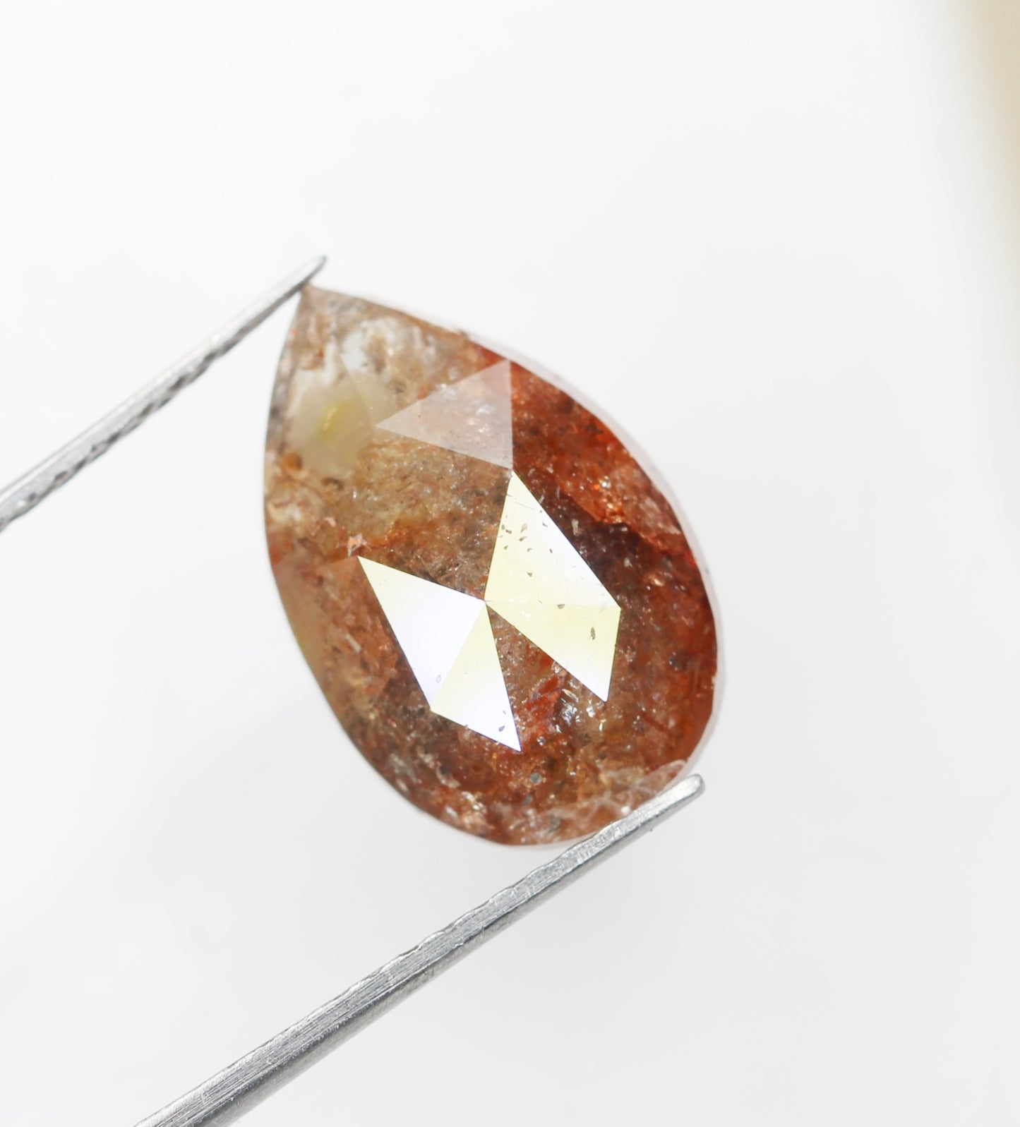 4.51 Ct Natural Loose Diamond, Pear Diamond, Brown Diamond, Polished Diamond, Real Diamond, Rustic Diamond, Antique Diamond NJ492