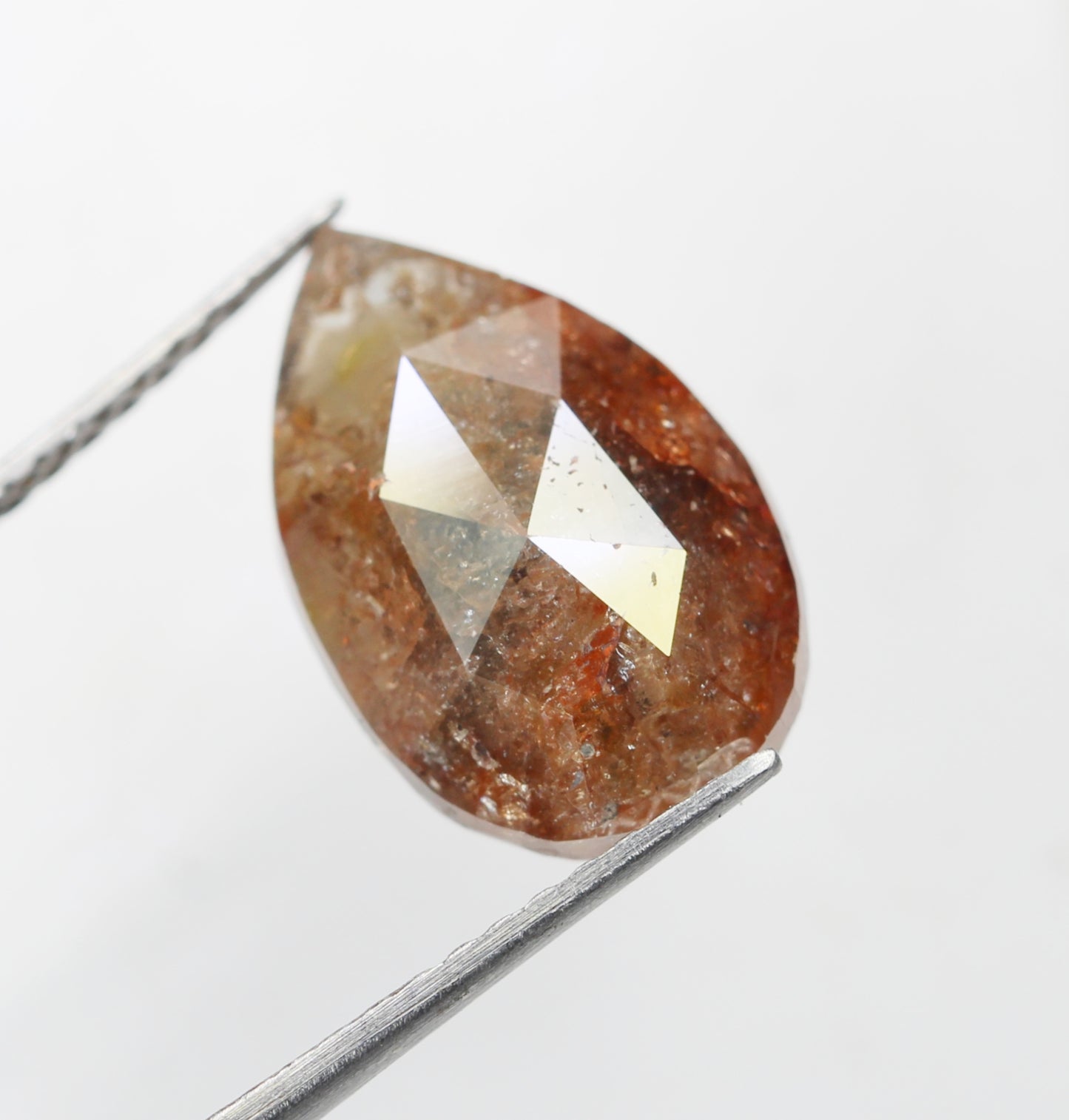 4.51 Ct Natural Loose Diamond, Pear Diamond, Brown Diamond, Polished Diamond, Real Diamond, Rustic Diamond, Antique Diamond NJ492