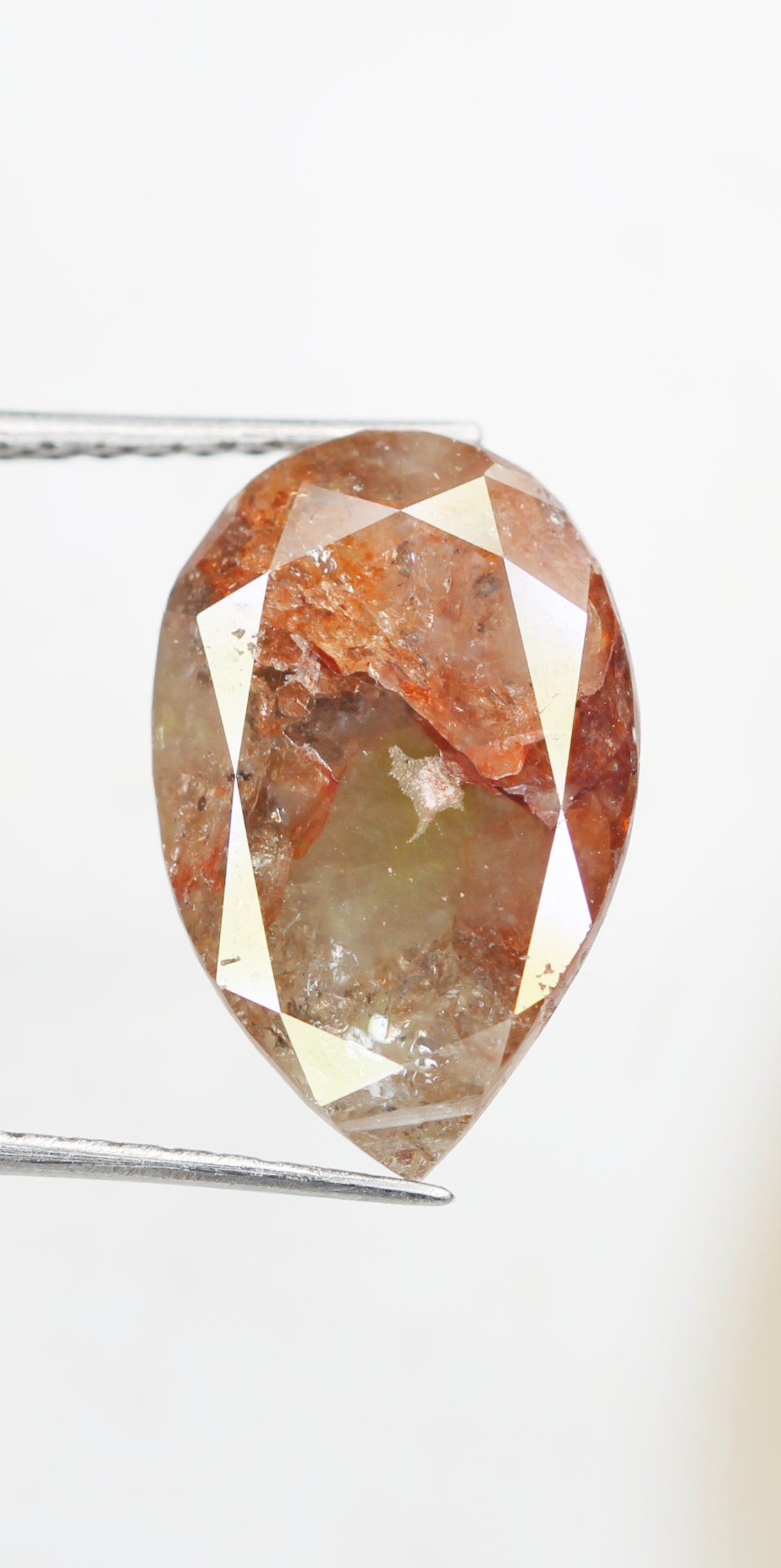 4.51 Ct Natural Loose Diamond, Pear Diamond, Brown Diamond, Polished Diamond, Real Diamond, Rustic Diamond, Antique Diamond NJ492