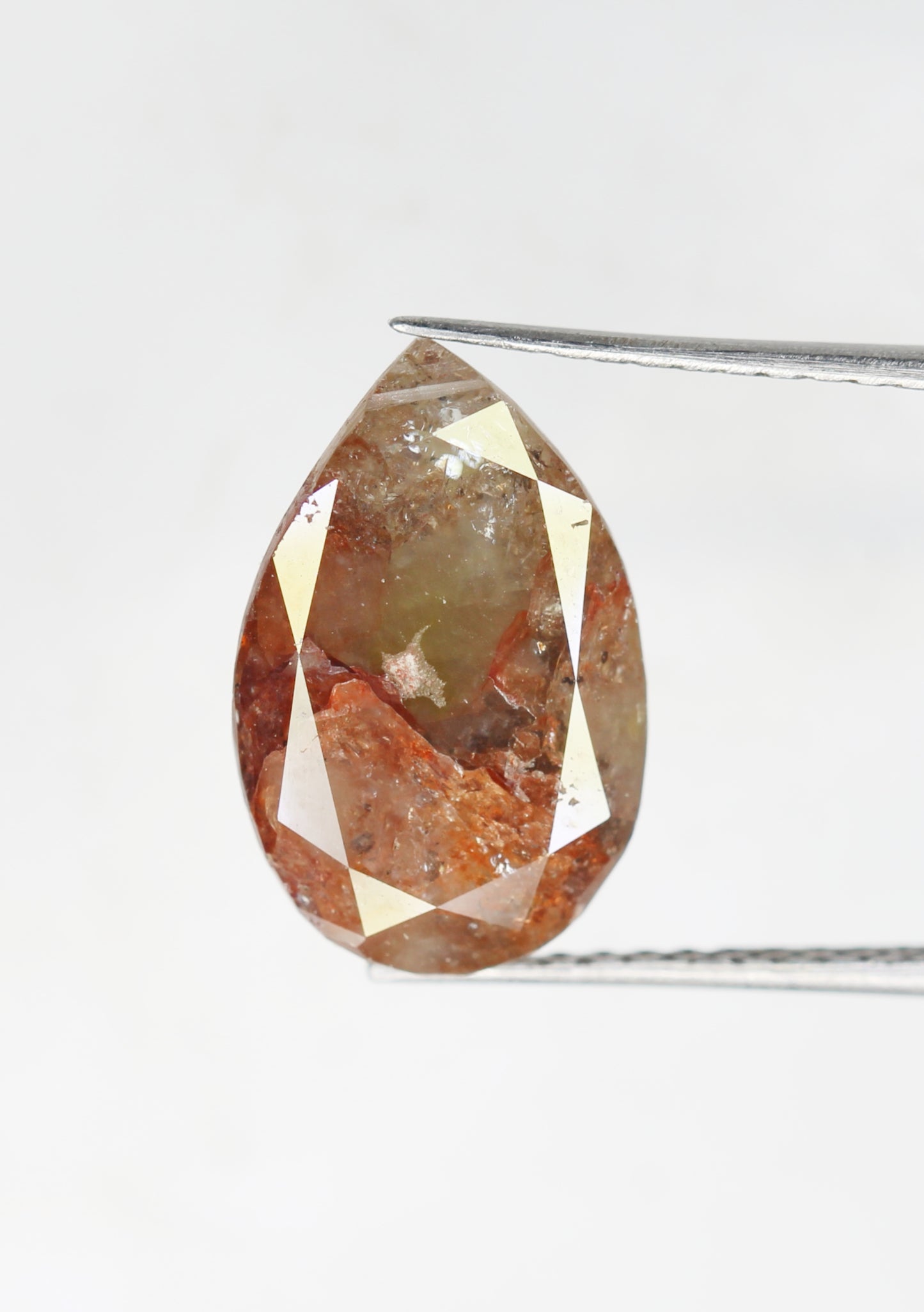 4.51 Ct Natural Loose Diamond, Pear Diamond, Brown Diamond, Polished Diamond, Real Diamond, Rustic Diamond, Antique Diamond NJ492