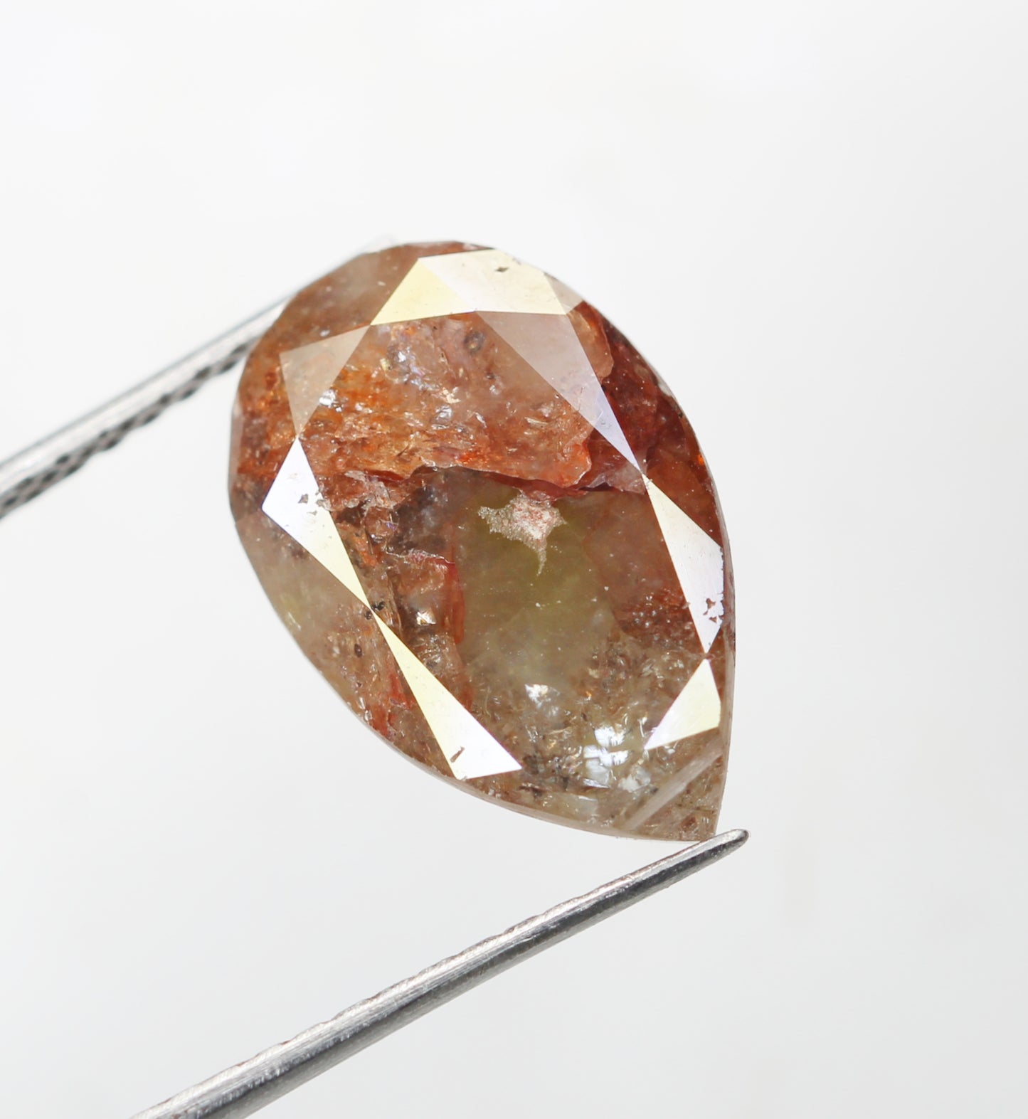 4.51 Ct Natural Loose Diamond, Pear Diamond, Brown Diamond, Polished Diamond, Real Diamond, Rustic Diamond, Antique Diamond NJ492