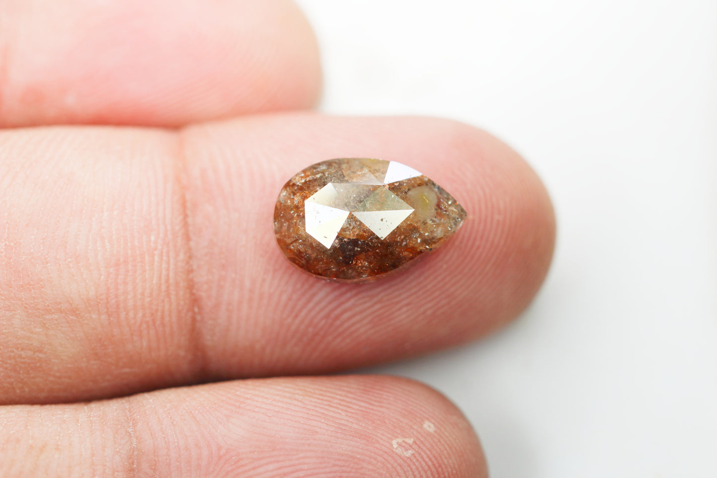 4.51 Ct Natural Loose Diamond, Pear Diamond, Brown Diamond, Polished Diamond, Real Diamond, Rustic Diamond, Antique Diamond NJ492