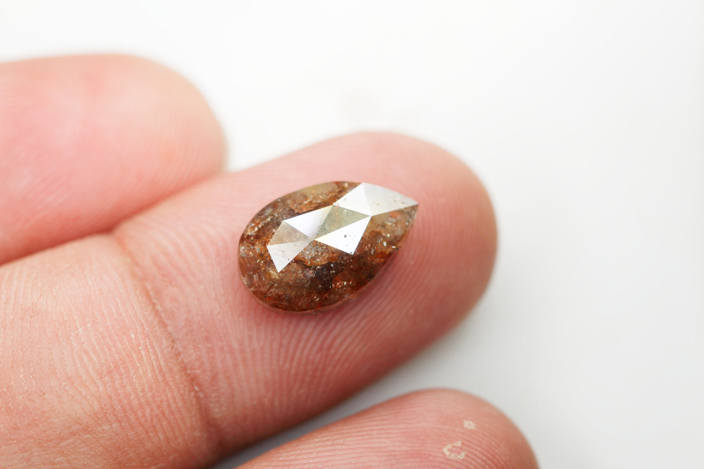 4.51 Ct Natural Loose Diamond, Pear Diamond, Brown Diamond, Polished Diamond, Real Diamond, Rustic Diamond, Antique Diamond NJ492