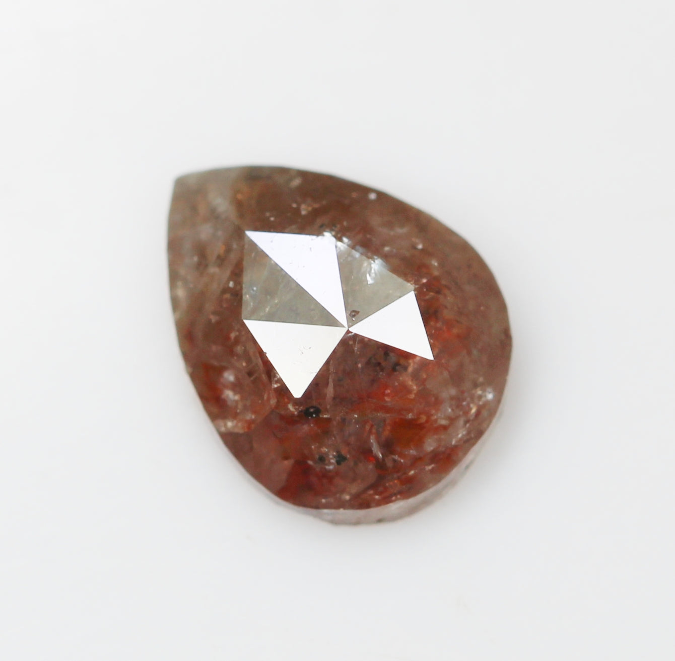 1.00 Ct Natural Loose Diamond, Pear Diamond, Brown Diamond, Polished Diamond, Real Diamond, Rustic Diamond, Antique Diamond NJ628