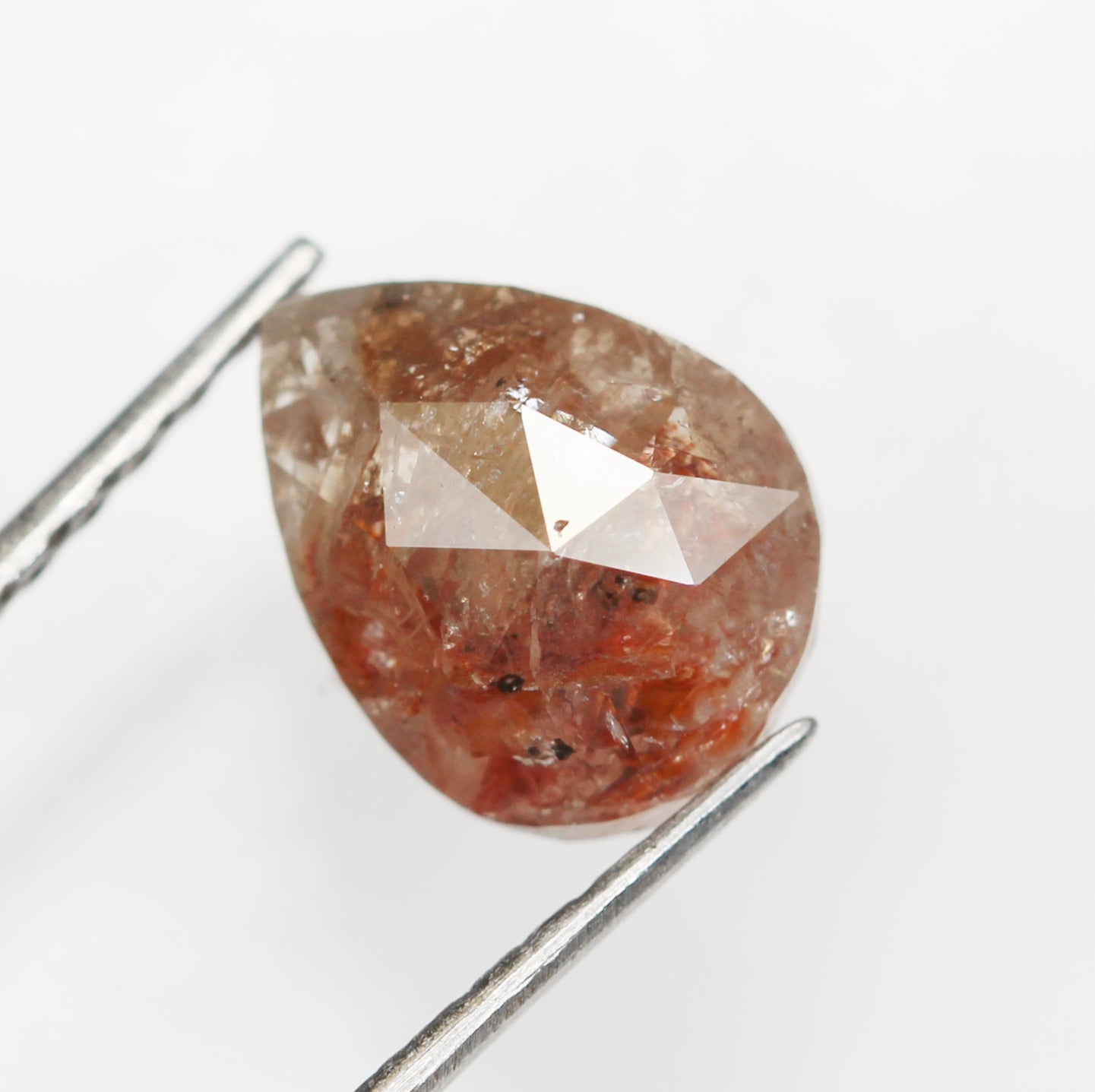 1.00 Ct Natural Loose Diamond, Pear Diamond, Brown Diamond, Polished Diamond, Real Diamond, Rustic Diamond, Antique Diamond NJ628