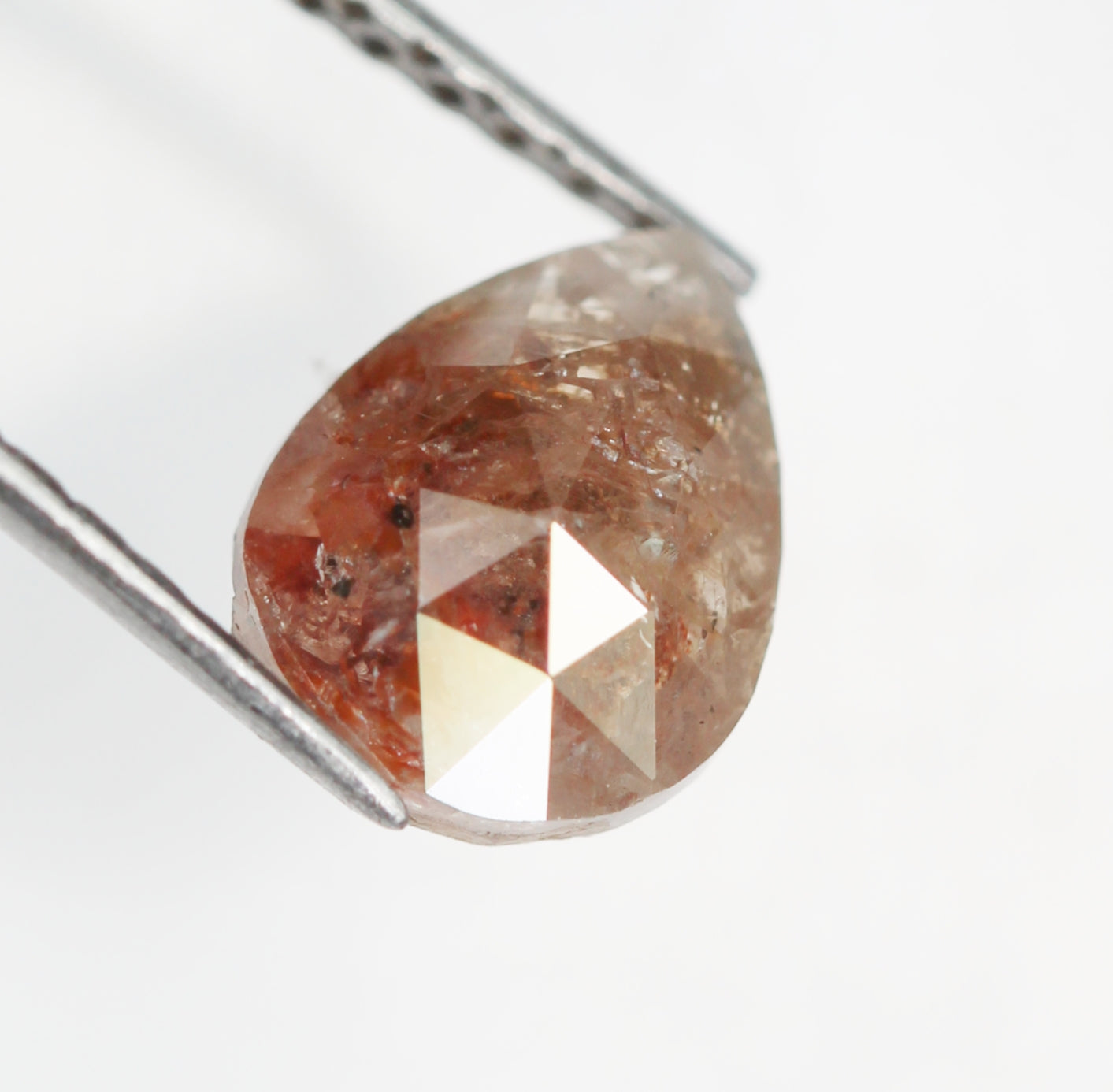 1.00 Ct Natural Loose Diamond, Pear Diamond, Brown Diamond, Polished Diamond, Real Diamond, Rustic Diamond, Antique Diamond NJ628