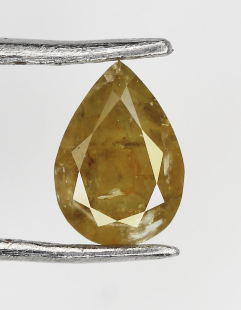 Natural Fancy Diamond Pear Shape Diamond Fancy Color Pear cut Loose Diamond 0.18 CT 4.7 X 3.3 MM Yellow Diamond Real Diamond NJ788