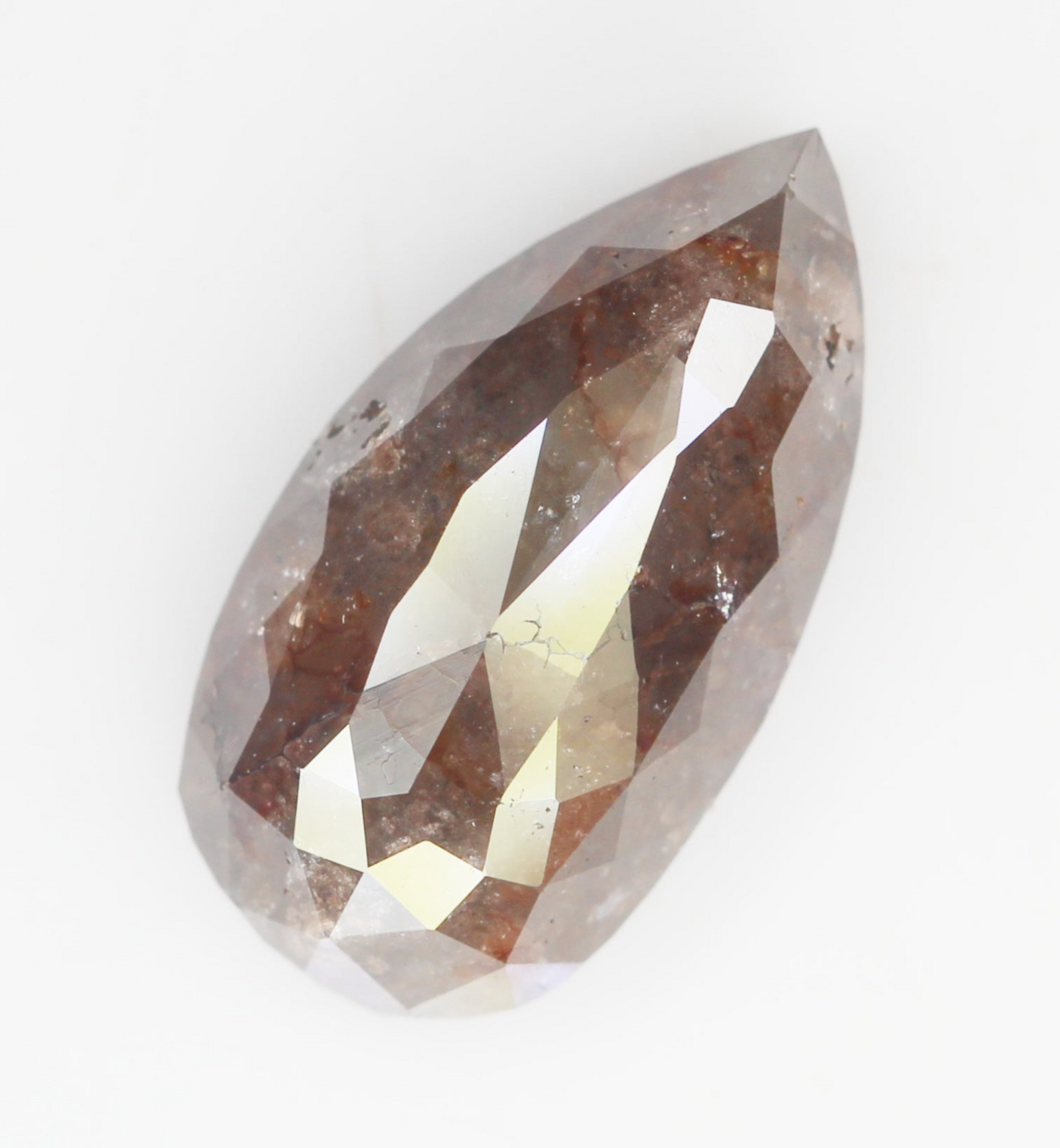 4.05 CT, 13.7 X 7.4 MM | Natural Brown-Gray Pear Cut Diamond | Natural Loose Earth Mined Diamond For Engagement Ring &amp; Wedding Ring