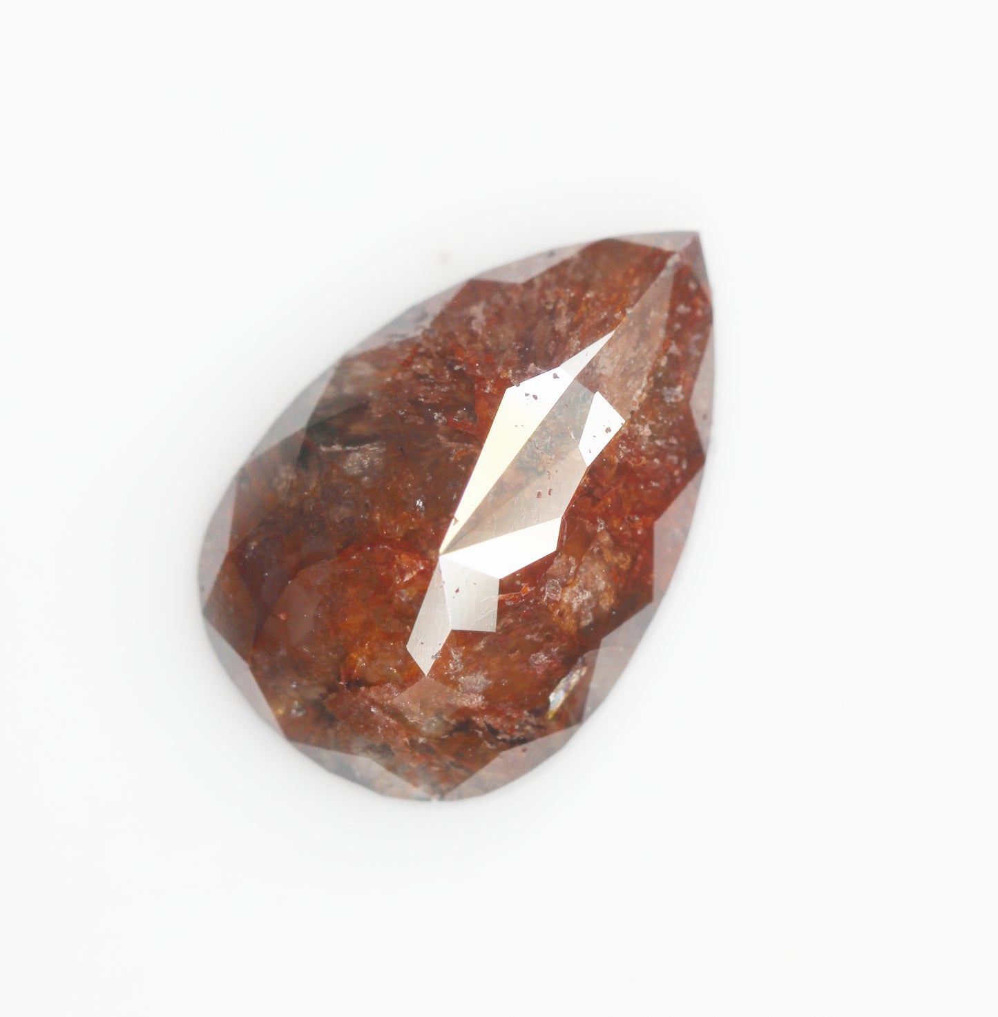 5.41 Ct Natural Loose Diamond, Pear Diamond, Brown Diamond, Polished Diamond, Real Diamond, Rustic Diamond, Antique Diamond NJ703