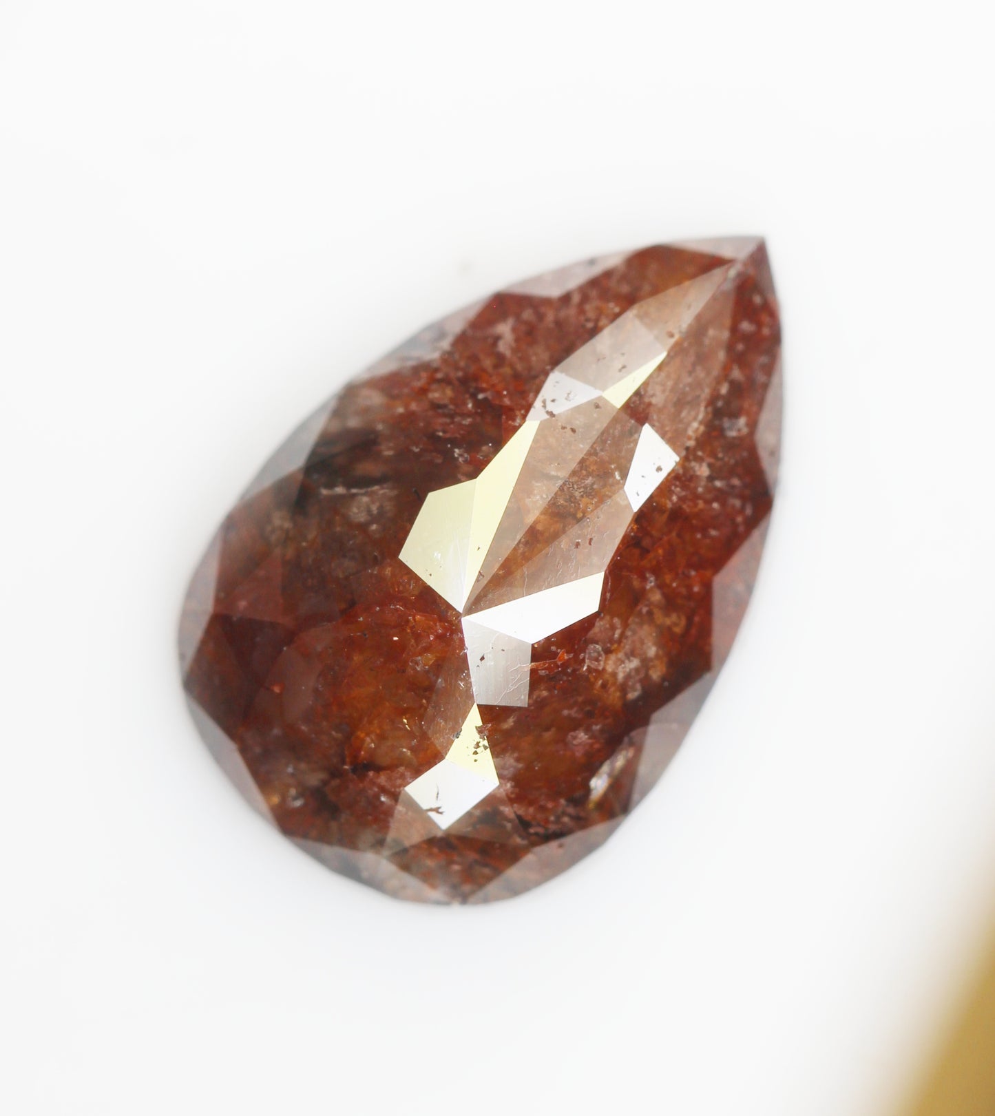 5.41 Ct Natural Loose Diamond, Pear Diamond, Brown Diamond, Polished Diamond, Real Diamond, Rustic Diamond, Antique Diamond NJ703