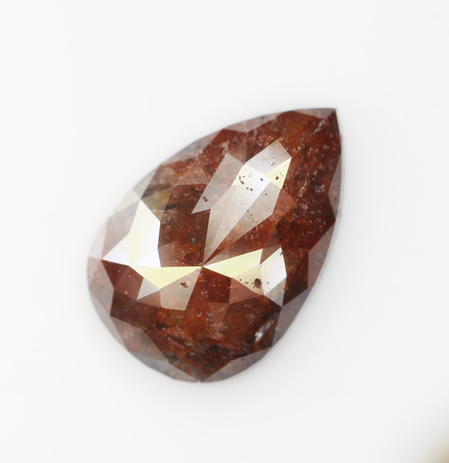 5.41 Ct Natural Loose Diamond, Pear Diamond, Brown Diamond, Polished Diamond, Real Diamond, Rustic Diamond, Antique Diamond NJ703