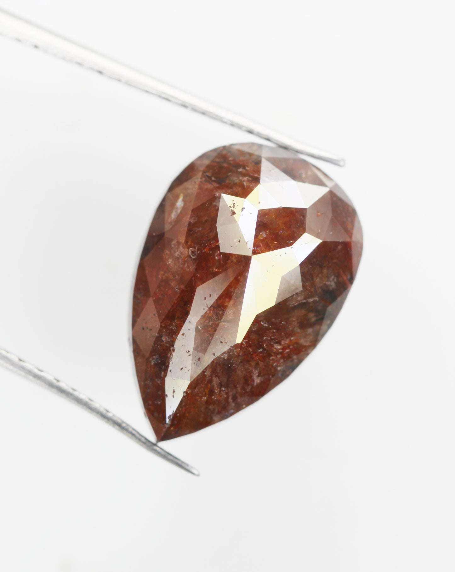 5.41 Ct Natural Loose Diamond, Pear Diamond, Brown Diamond, Polished Diamond, Real Diamond, Rustic Diamond, Antique Diamond NJ703