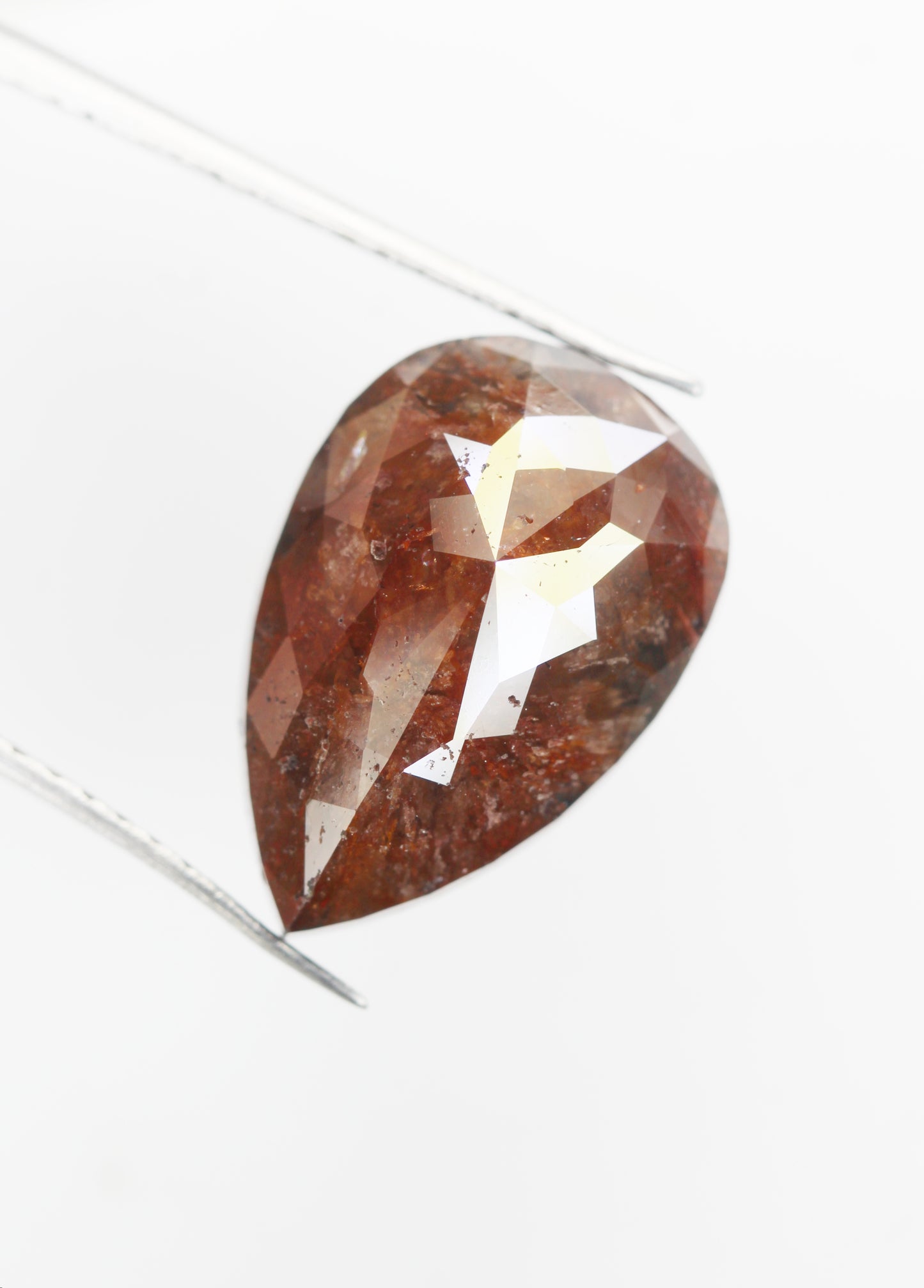 5.41 Ct Natural Loose Diamond, Pear Diamond, Brown Diamond, Polished Diamond, Real Diamond, Rustic Diamond, Antique Diamond NJ703