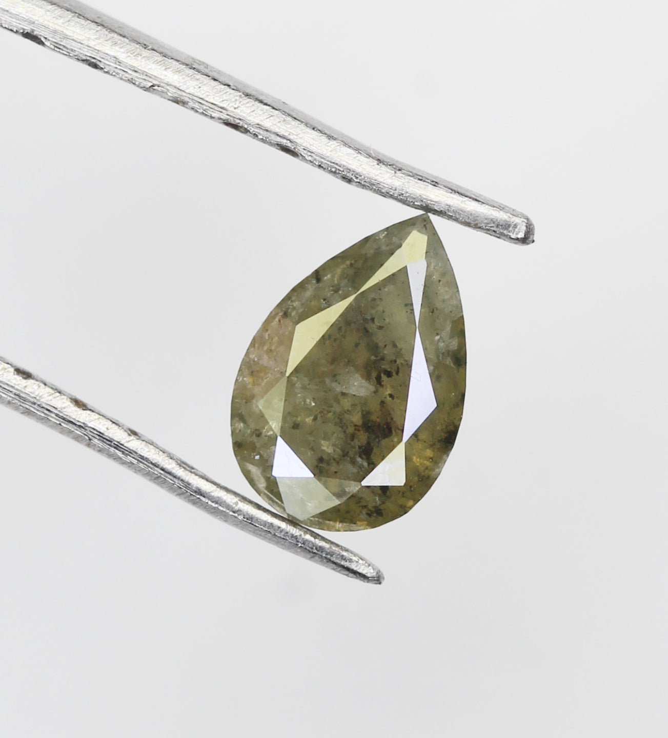 0.25 CT 5.0 X 3.4 MM Natural Fancy Diamond Pear Shape Diamond Fancy Color Pear cut Loose Diamond Green Diamond Real Diamond NJ789