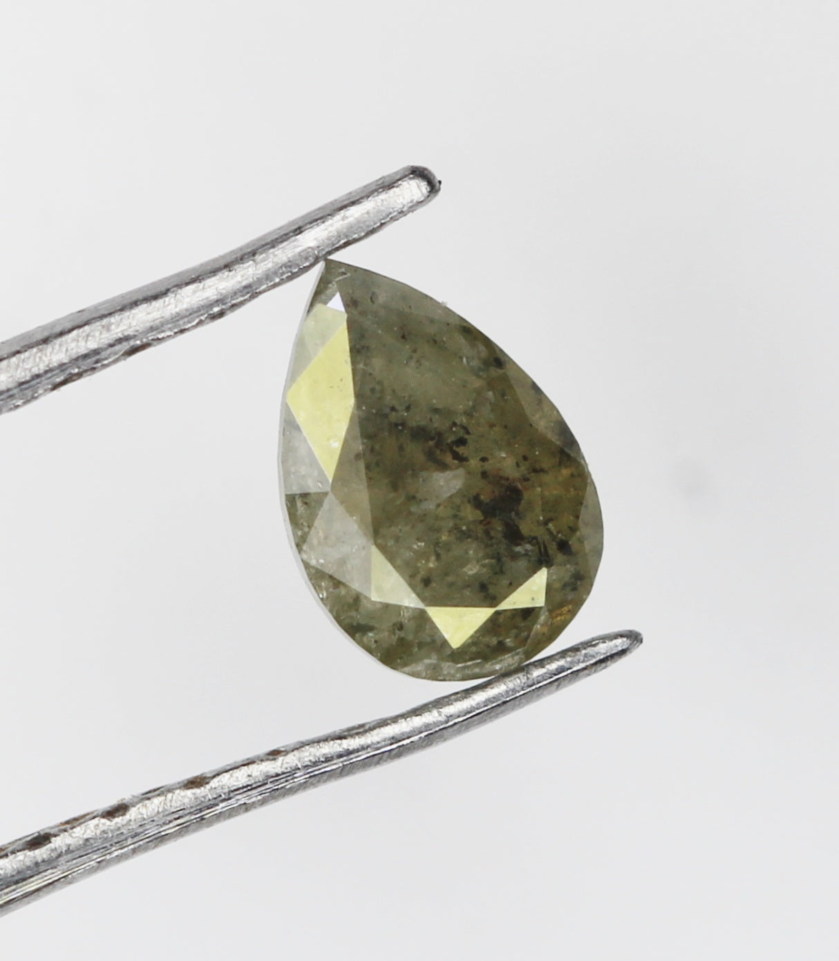 0.25 CT 5.0 X 3.4 MM Natural Fancy Diamond Pear Shape Diamond Fancy Color Pear cut Loose Diamond Green Diamond Real Diamond NJ789