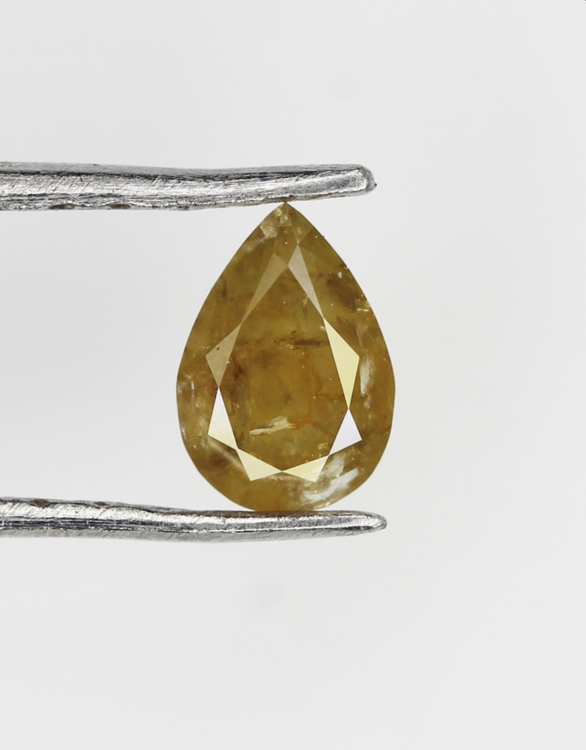 Natural Fancy Diamond Pear Shape Diamond Fancy Color Pear cut Loose Diamond 0.18 CT 4.7 X 3.3 MM Yellow Diamond Real Diamond NJ788