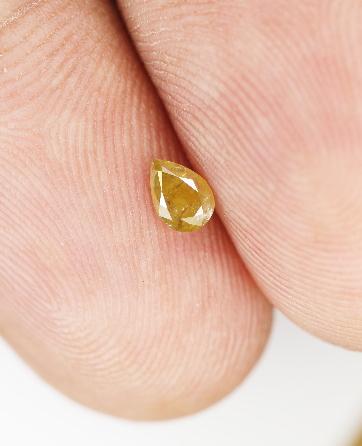 Natural Fancy Diamond Pear Shape Diamond Fancy Color Pear cut Loose Diamond 0.18 CT 4.7 X 3.3 MM Yellow Diamond Real Diamond NJ788